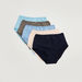 Set of 5 - Solid Full Briefs with Elasticated Waistband and Bow Detail-Panties-thumbnail-0