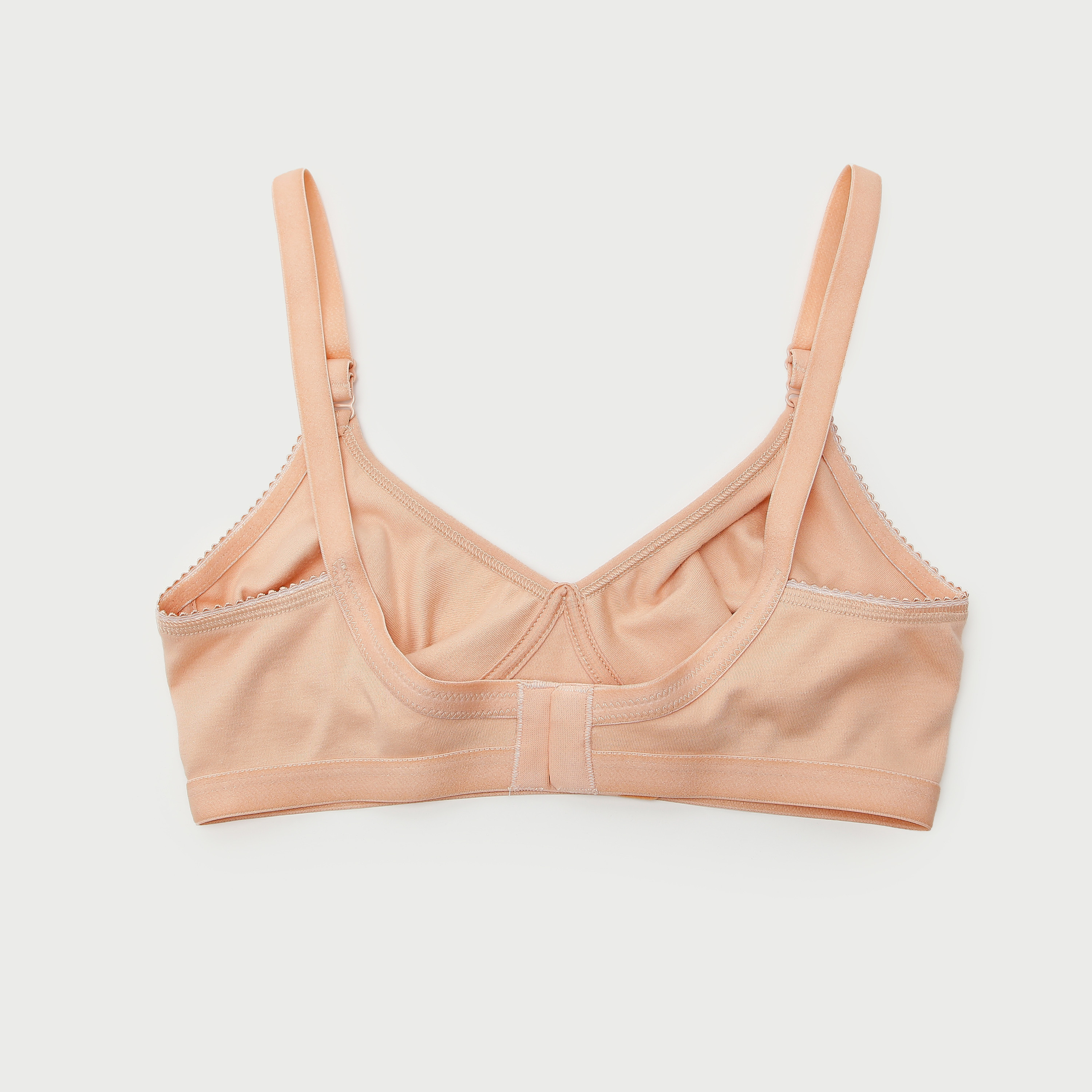 Solid Non-Padded Bra with Hook and Eye Closure-women-clothing-lingerie-bras-image-3