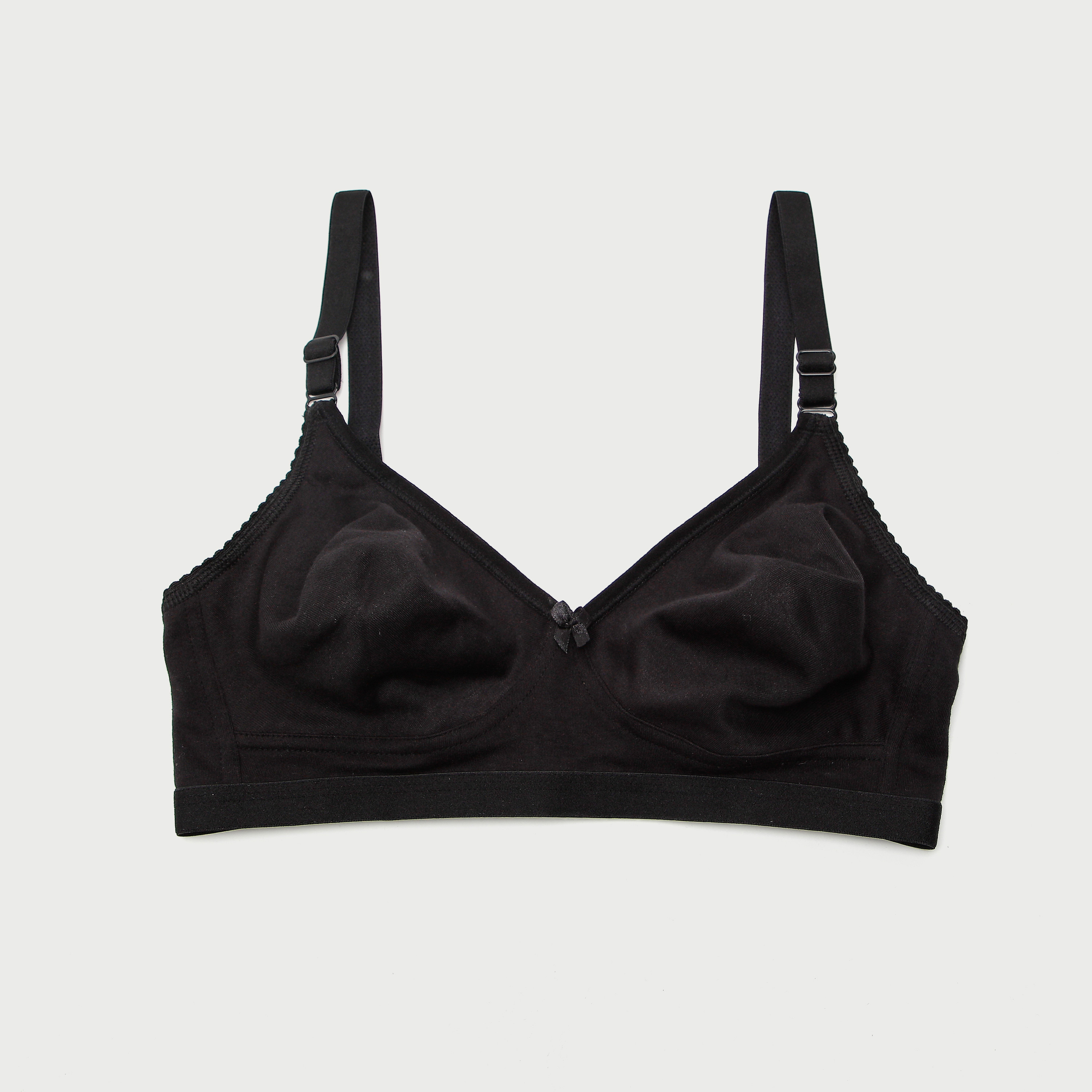 Solid Non-Padded Bra with Hook and Eye Closure-women-clothing-lingerie-bras-image-9