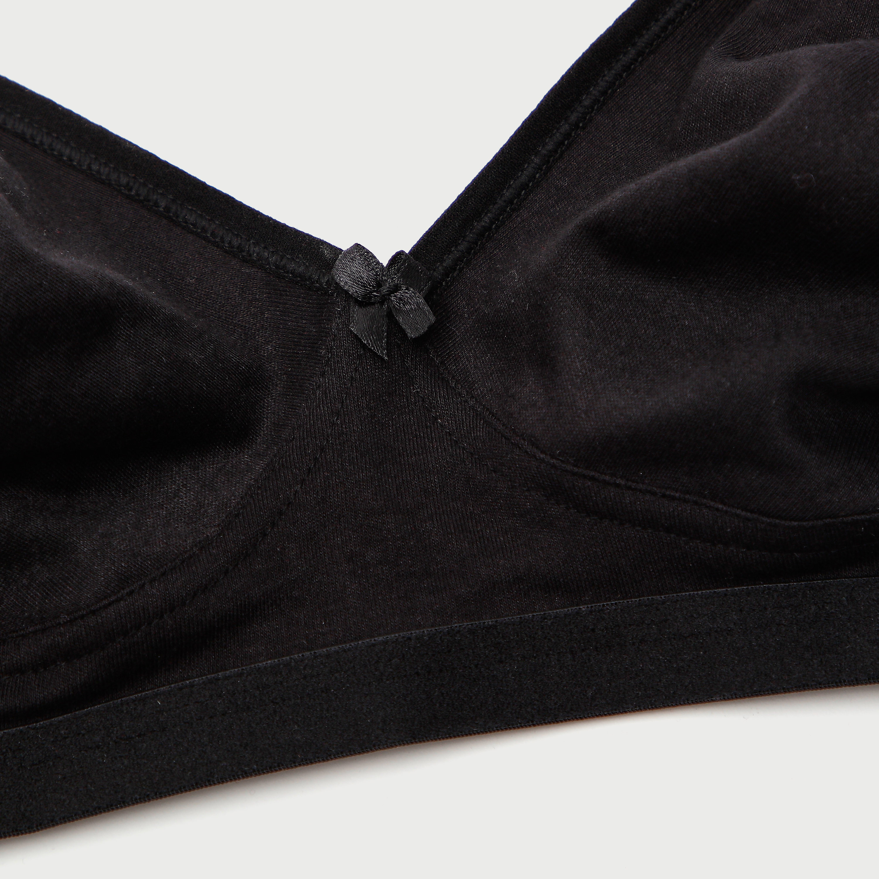 Solid Non-Padded Bra with Hook and Eye Closure-women-clothing-lingerie-bras-image-10