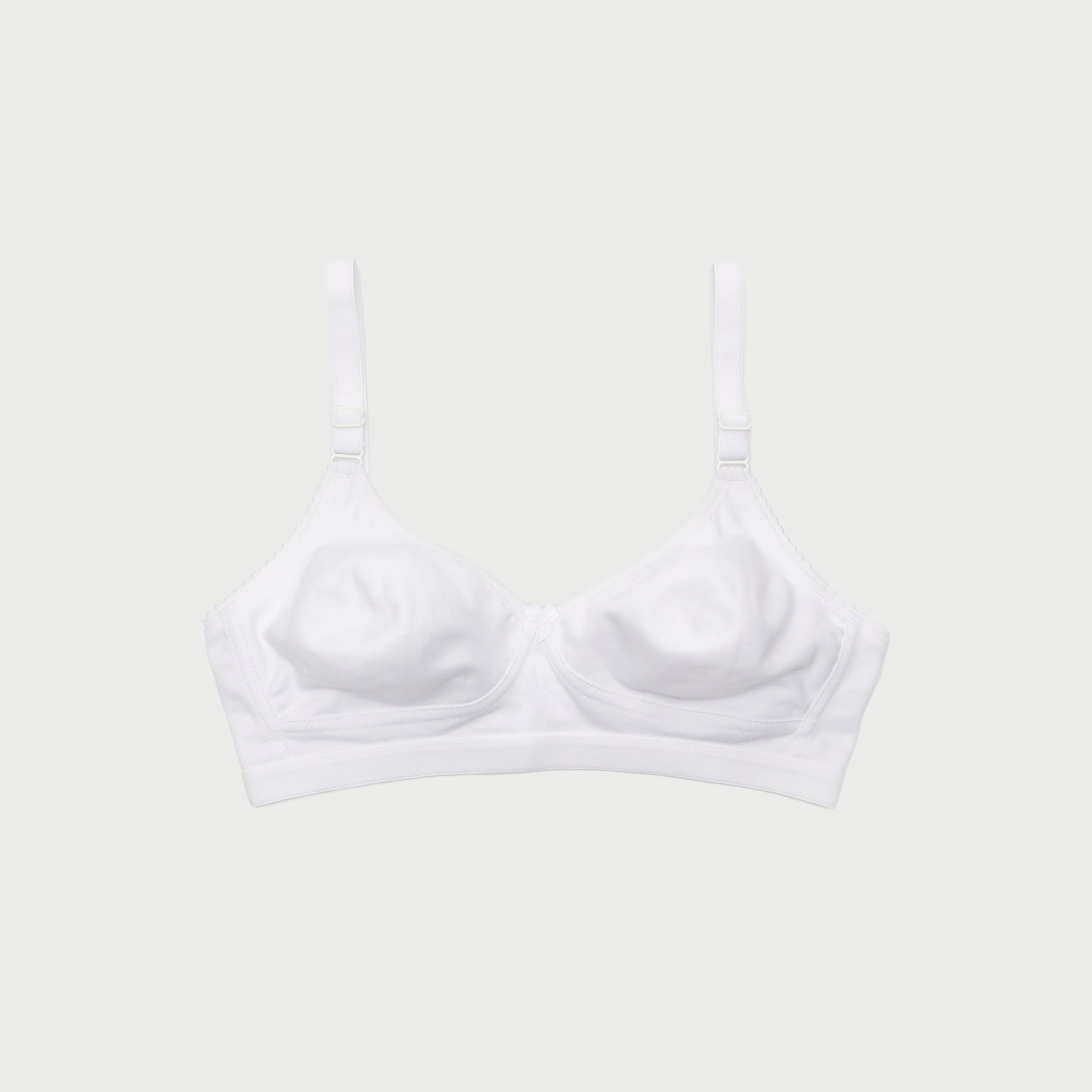 Solid Non-Padded Bra with Hook and Eye Closure-women-clothing-lingerie-bras-image-5
