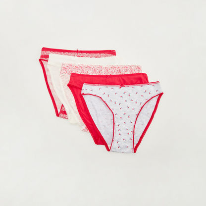 Set of 5 - Assorted Hipster Briefs with Elasticated Waistband-Panties-image-0
