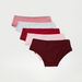 Set of 5 -  Solid Briefs with Elasticated Waistband and Bow Accent-Panties-thumbnail-0