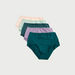 Set of 5 - Solid Briefs with Elasticated Waistband and Bow Detail-Panties-thumbnailMobile-0