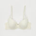 Lace Detail Padded Demi Bra with Bow Accent-Bras-thumbnail-0