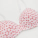 Printed Padded Plunge Bra with Bow Accent-Bras-thumbnailMobile-1