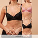 Set of 2 - Padded Lace Demi Bra with Adjustable Straps-Bras-thumbnail-0