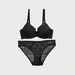 Lace Textured Padded Balconette Bra and Briefs Set-Sets-thumbnailMobile-0
