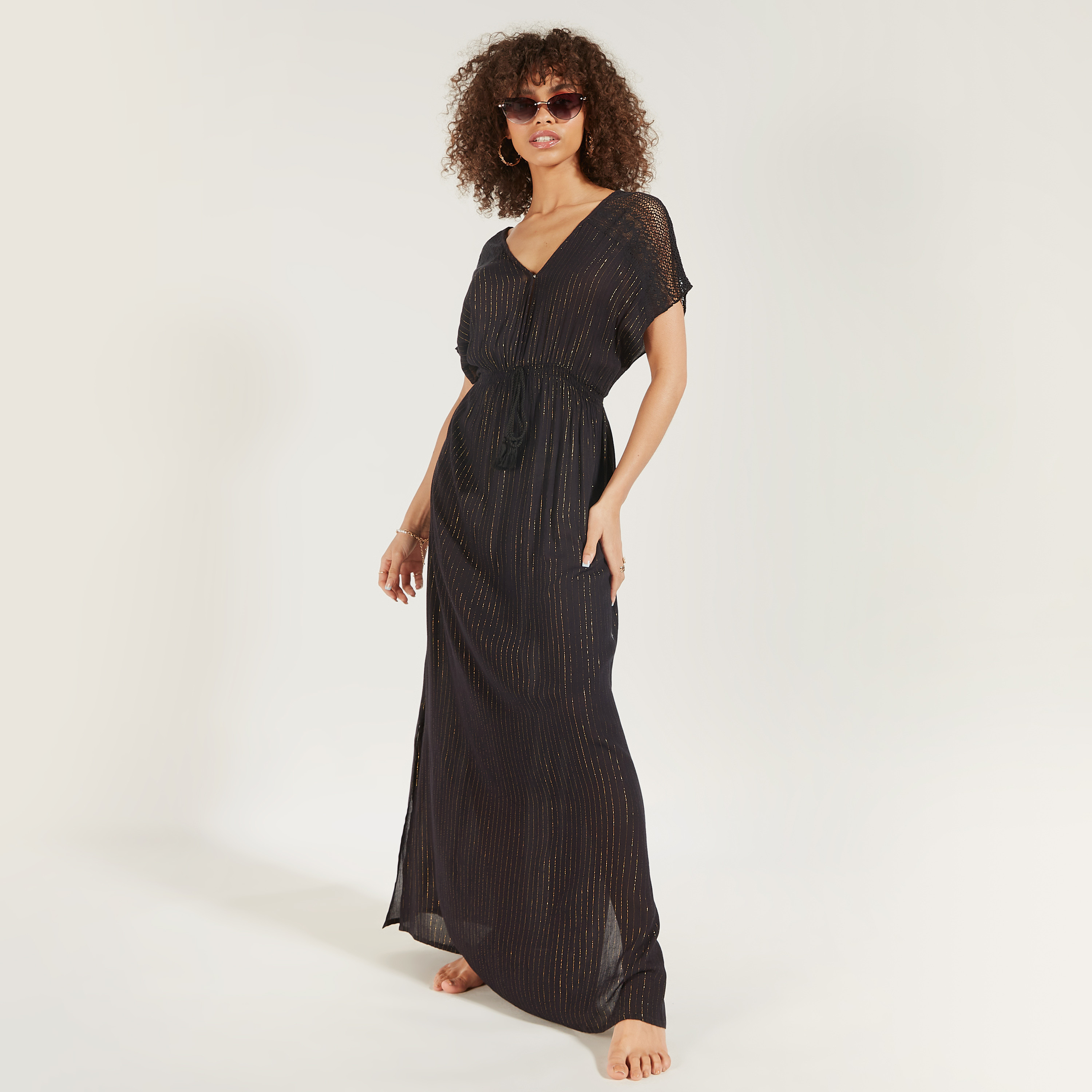 فستان طويل بارز الملمس بتفاصيل فتحة-women-clothing-swimandbeach-beachwear-image-5