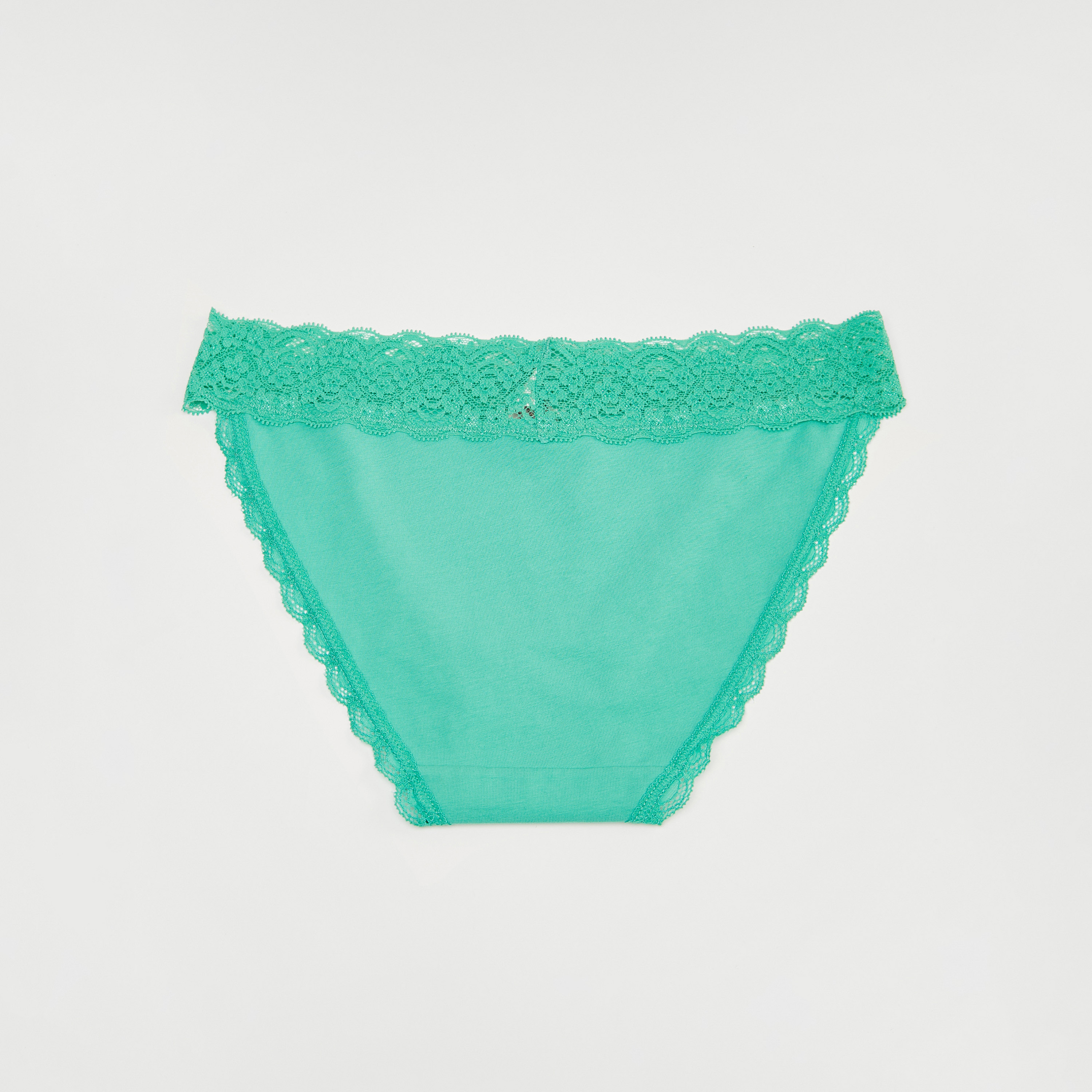 سروال بيكيني بخصر مطّاطي متوسط الارتفاع وتفاصيل دانتيل-women-clothing-lingerie-panties-image-3
