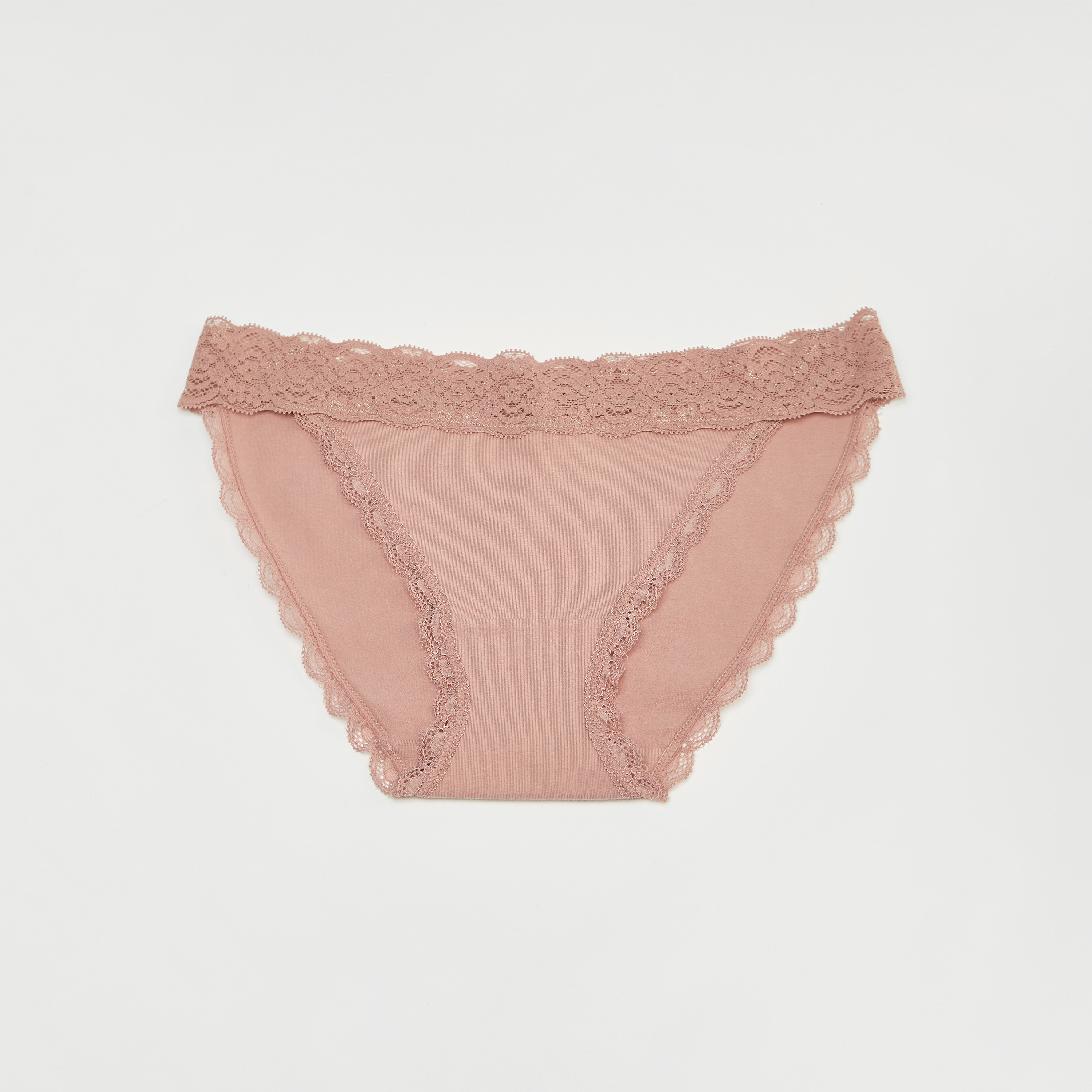 سروال بيكيني بخصر مطّاطي متوسط الارتفاع وتفاصيل دانتيل-women-clothing-lingerie-panties-image-4