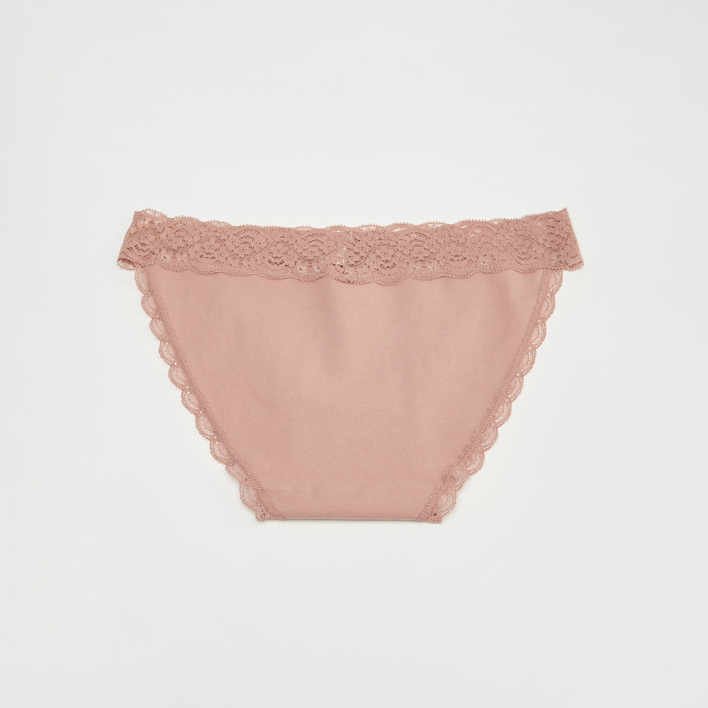 سروال بيكيني بخصر مطّاطي متوسط الارتفاع وتفاصيل دانتيل-women-clothing-lingerie-panties-image-6