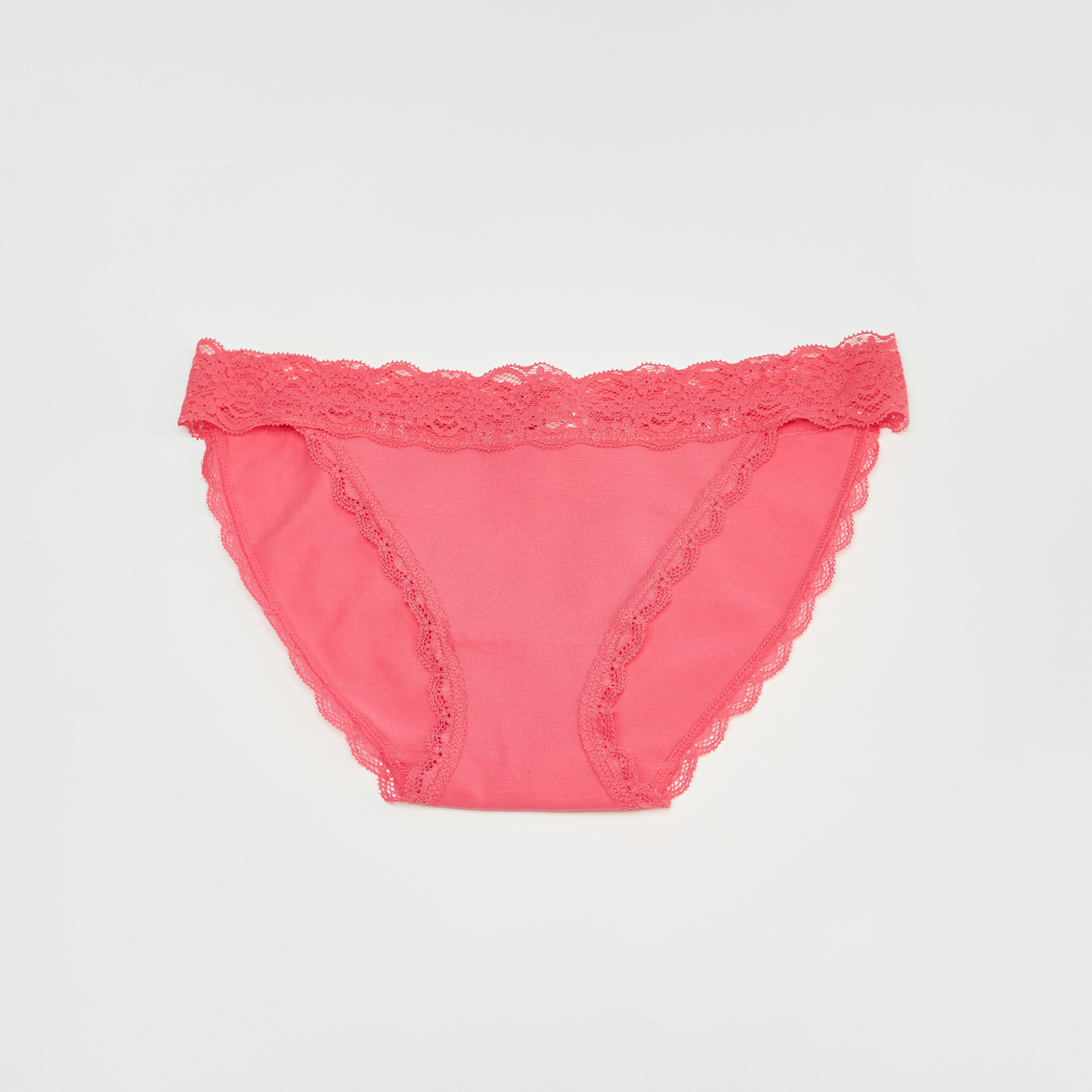 سروال بيكيني بخصر مطّاطي متوسط الارتفاع وتفاصيل دانتيل-women-clothing-lingerie-panties-image-7