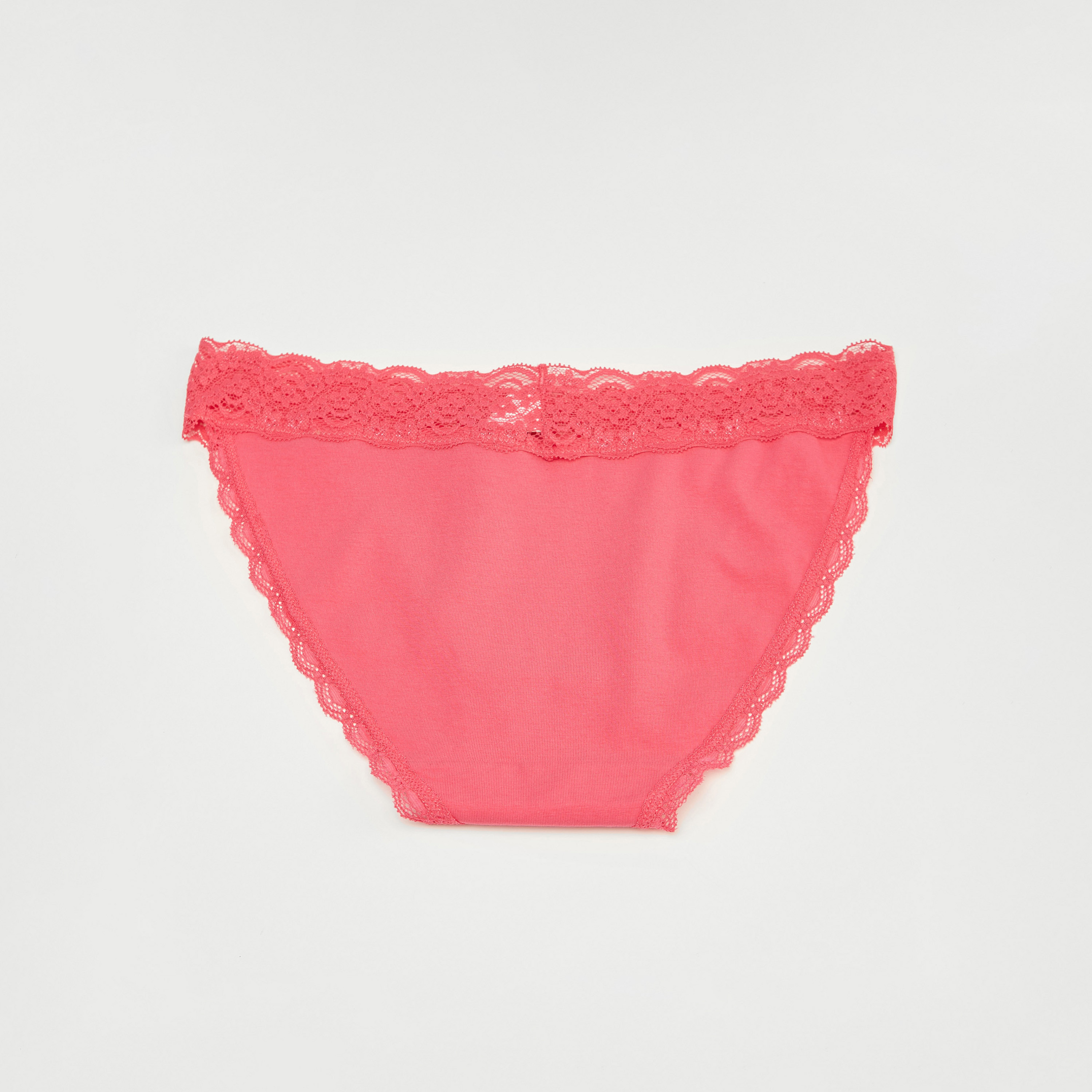 سروال بيكيني بخصر مطّاطي متوسط الارتفاع وتفاصيل دانتيل-women-clothing-lingerie-panties-image-9