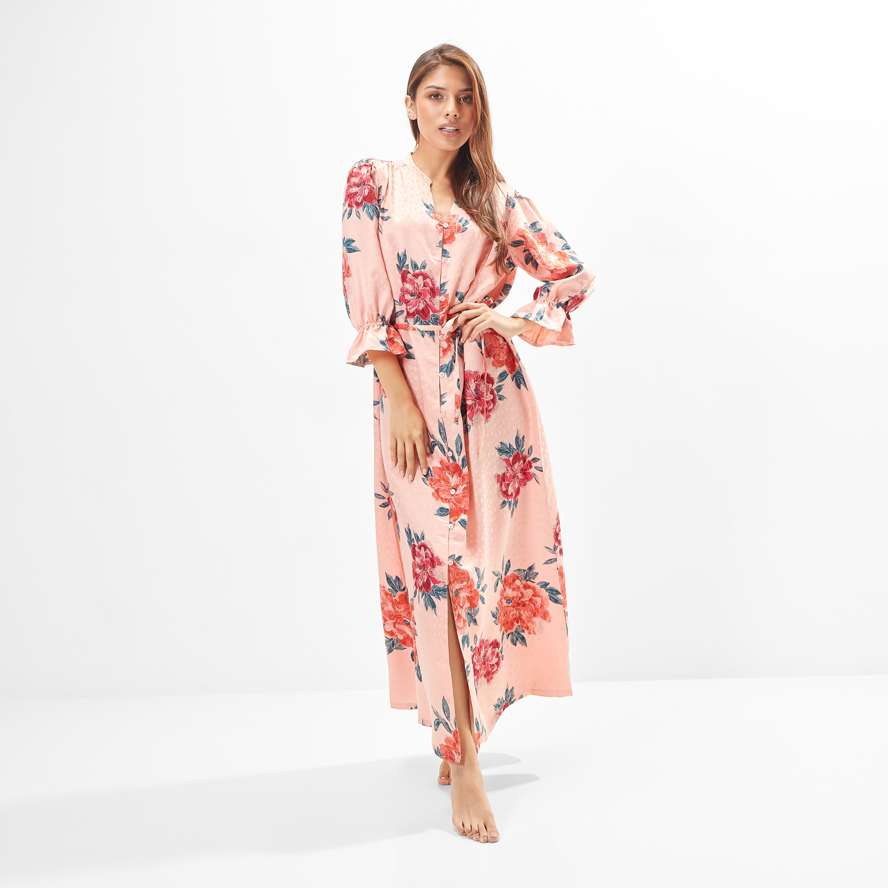 Floral night hot sale gown