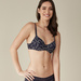 Buy Floral Print Underwired Padded T-shirt Bra with Adjustable