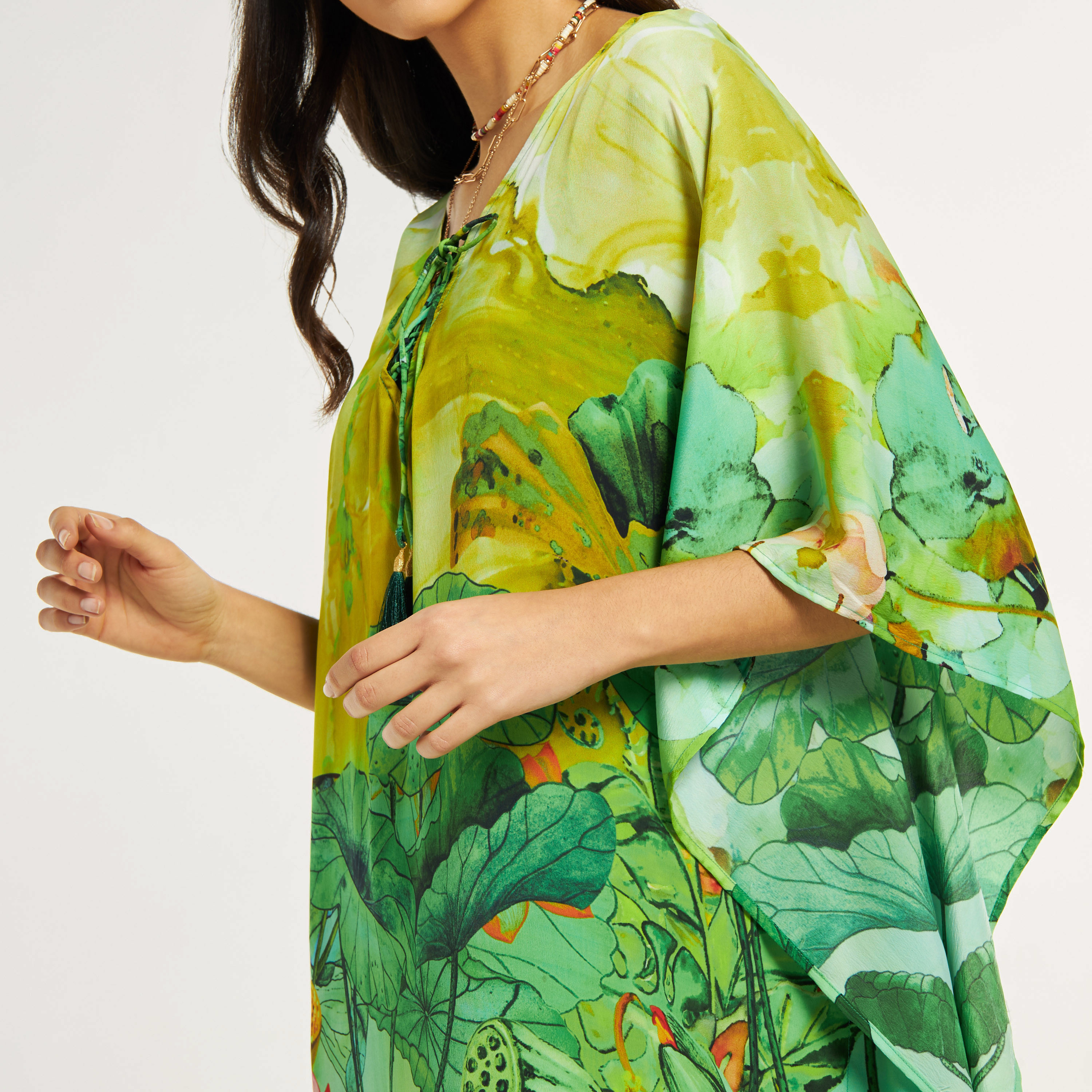 غطاء قفطان برباط وطبعات أزهار من بيتش وير-women-clothing-swimandbeach-beachwear-image-4