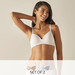 Buy Women's Set of 2 - Solid Non-Wired Lightly Padded Bra Online