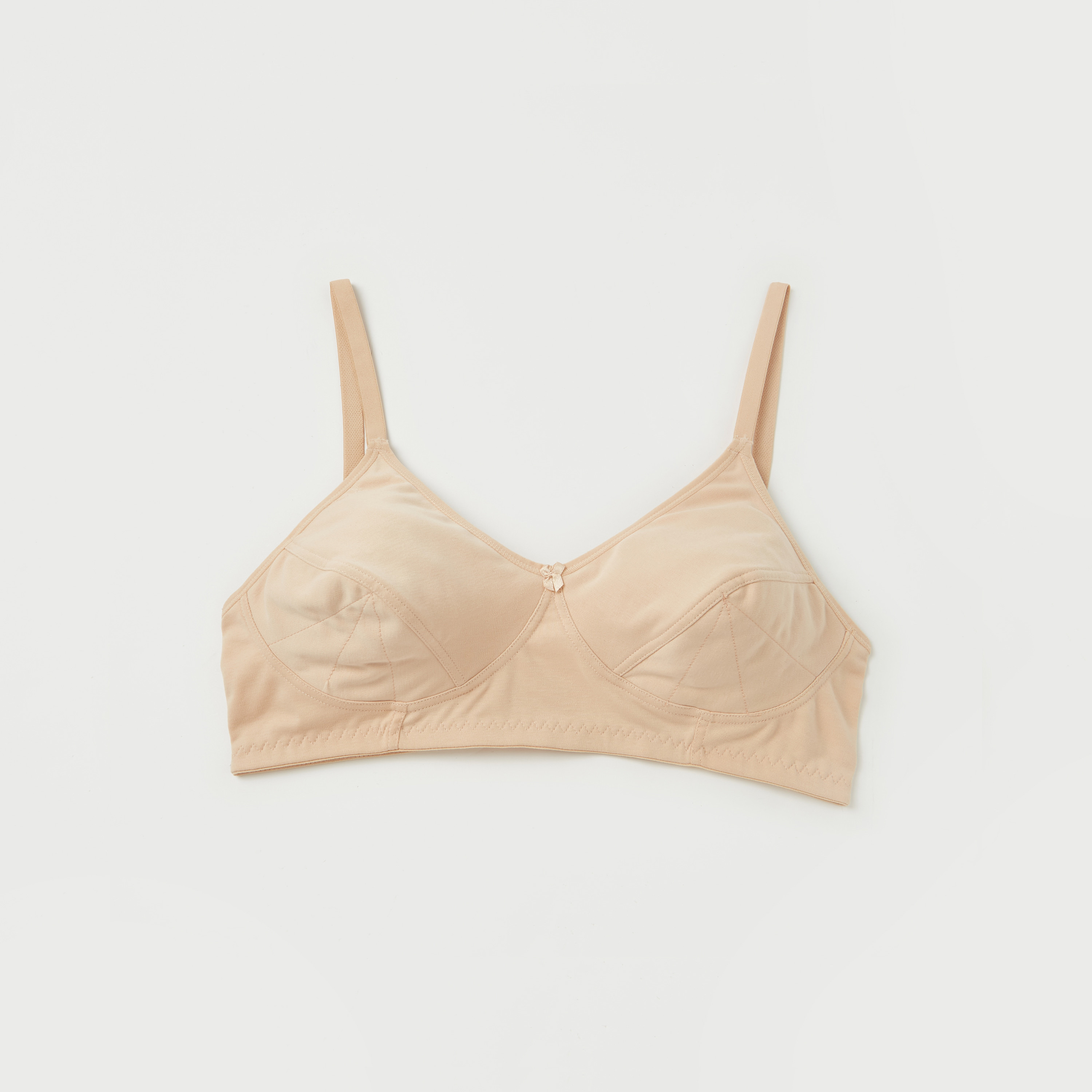 Non-Wired Non-Padded Bra with Hook and Eye Closure-women-clothing-lingerie-bras-image-1