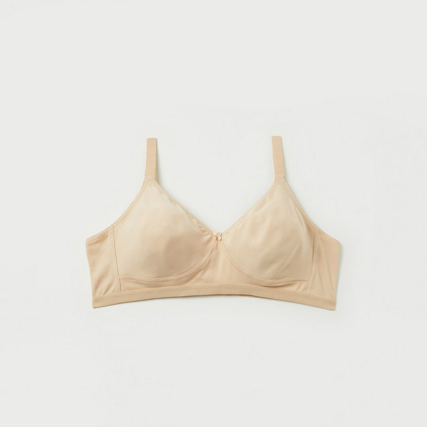 Buy Women's Solid Non-Wired Non-Padded Bra with Hook and Eye