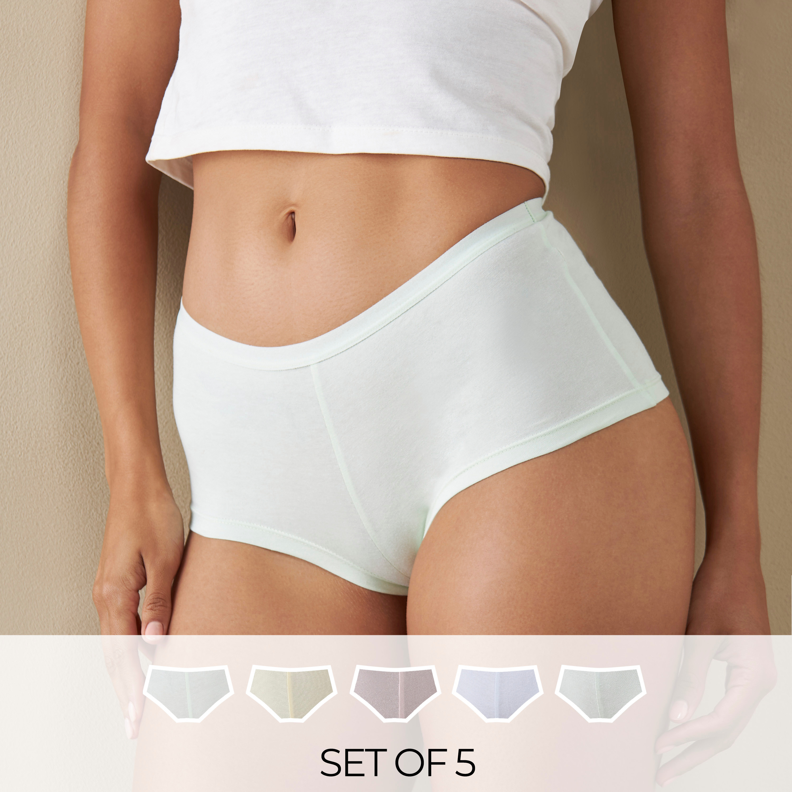 Set of 5 - Boyleg Briefs-women-clothing-lingerie-panties-image-1
