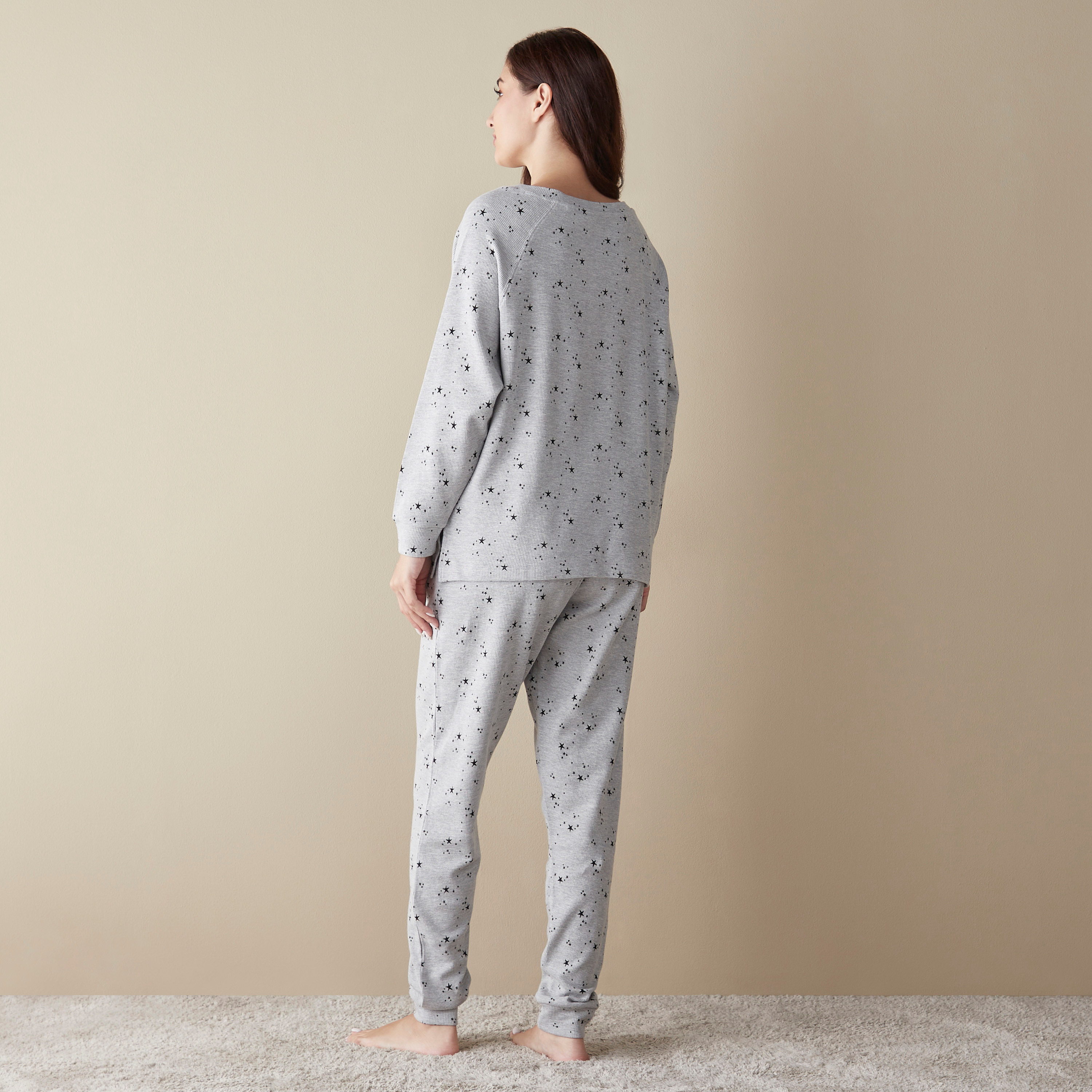 All-Over Print T-shirt and Pyjama Set-women-clothing-nightwear-pyjamas-longsets-image-2