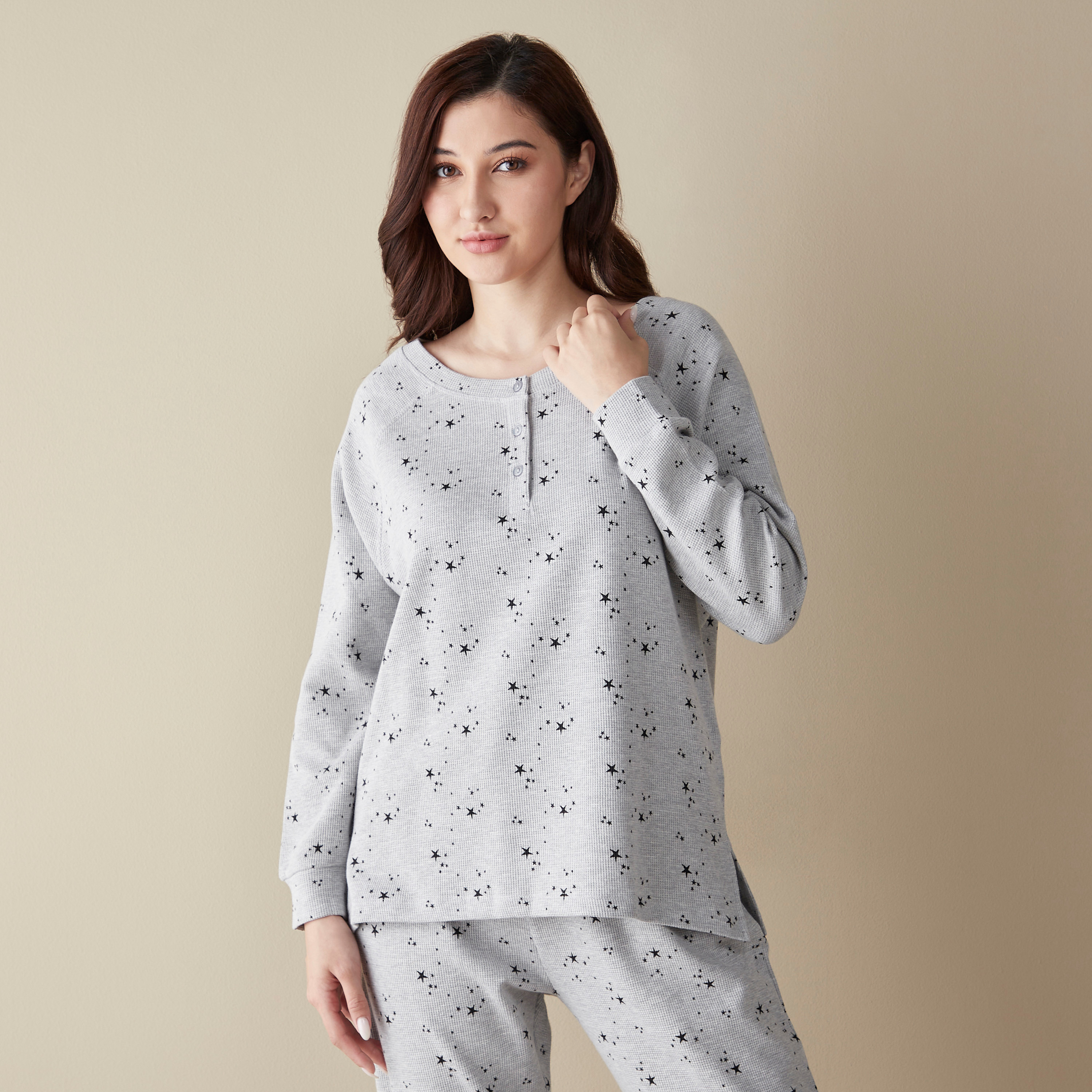 All-Over Print T-shirt and Pyjama Set-women-clothing-nightwear-pyjamas-longsets-image-3