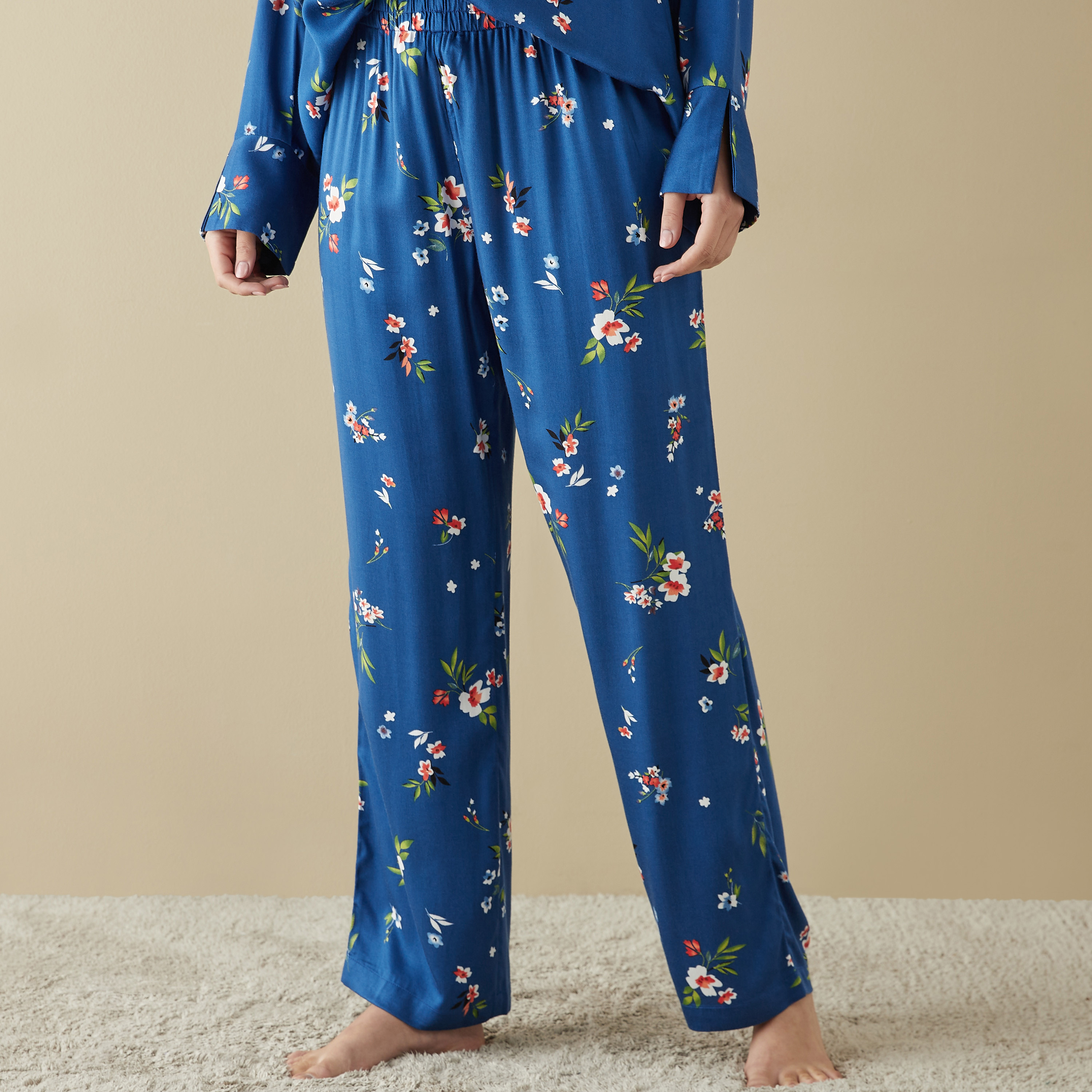 All-Over Floral Print Shirt and Pyjama Set-women-clothing-nightwear-pyjamas-longsets-image-3