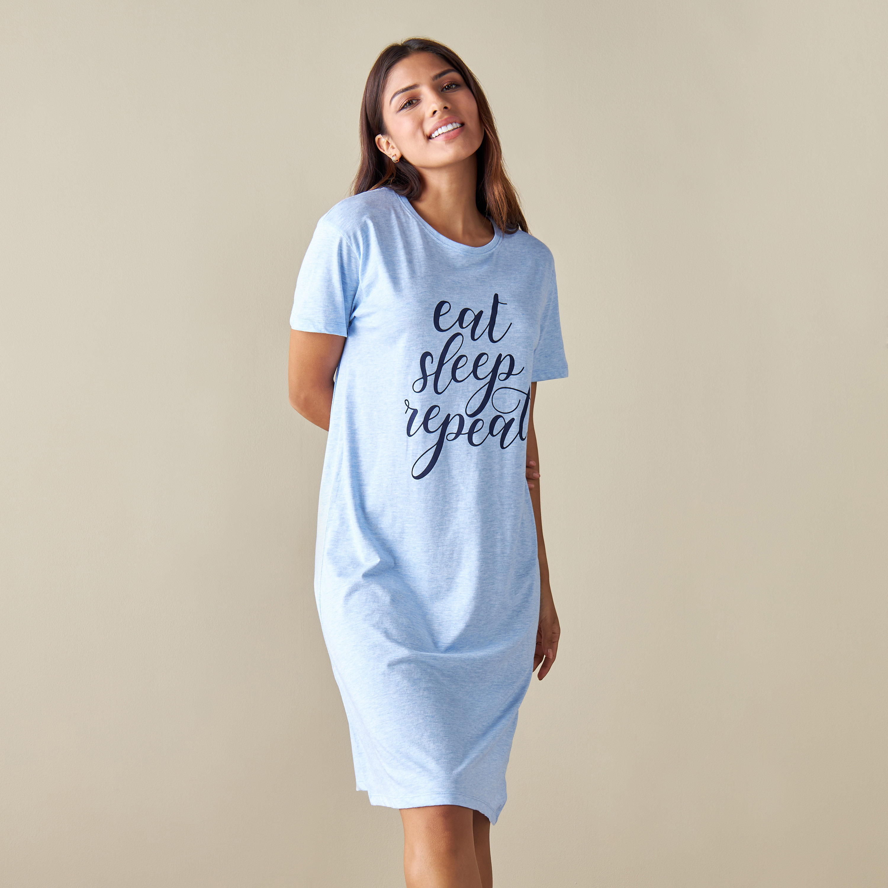 قميص نوم بأكمام قصيرة وطبعات-women-clothing-nightwear-nighties-image-1