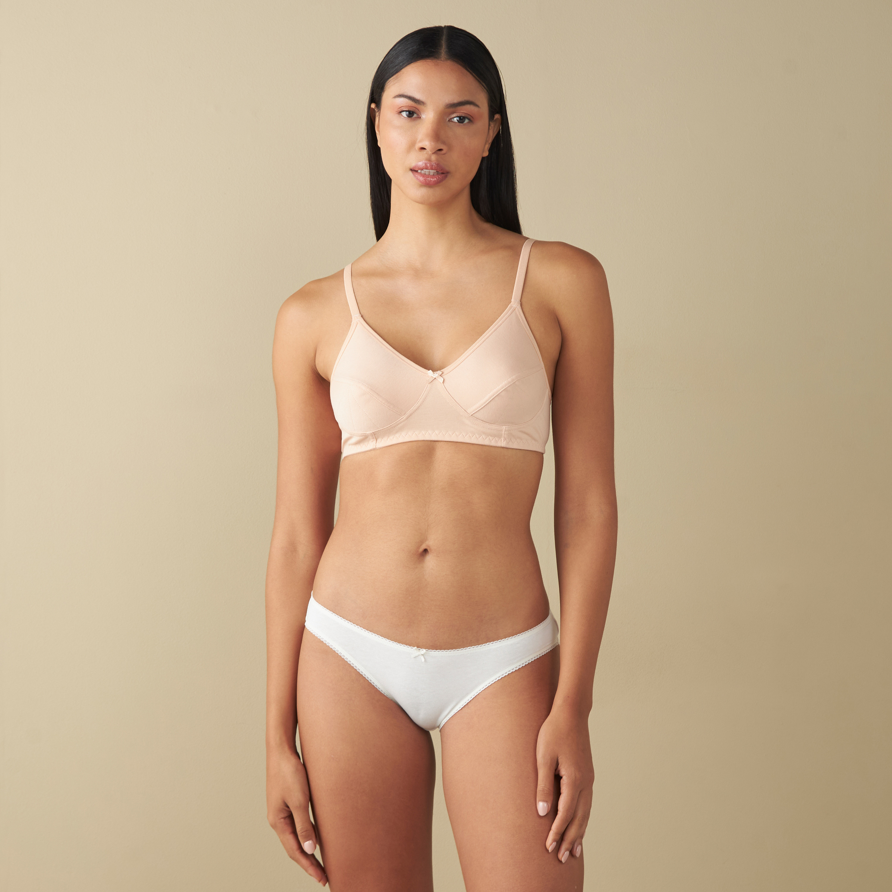 Non-Wired Non-Padded Bra with Adjustable Straps-women-clothing-lingerie-bras-image-2