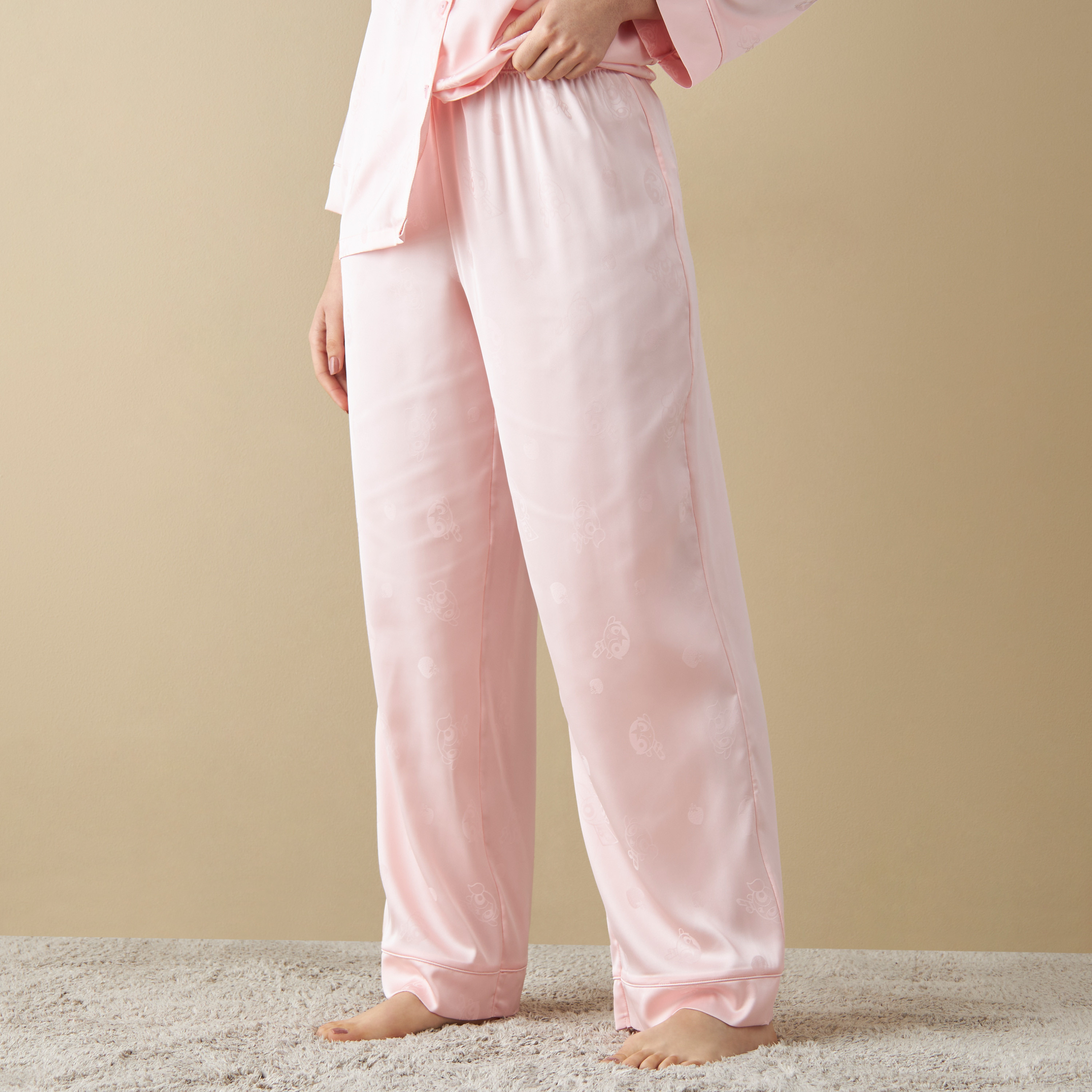 All-Over Powerpuff Girls Print Shirt and Pyjama Set-women-clothing-nightwear-pyjamas-longsets-image-4