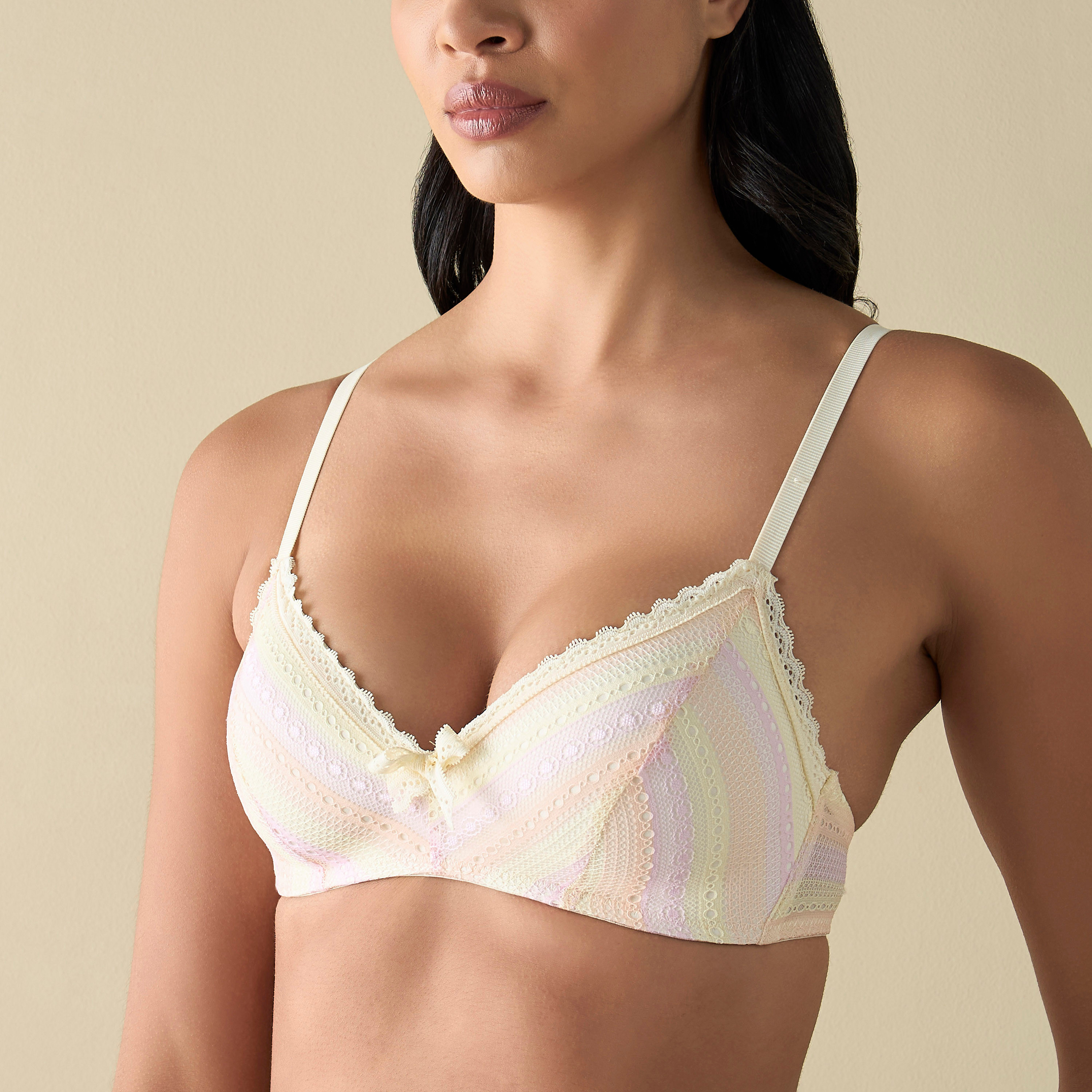 Lace Textured A-frame Bra and Briefs Set-women-clothing-lingerie-lingeriesets-image-2