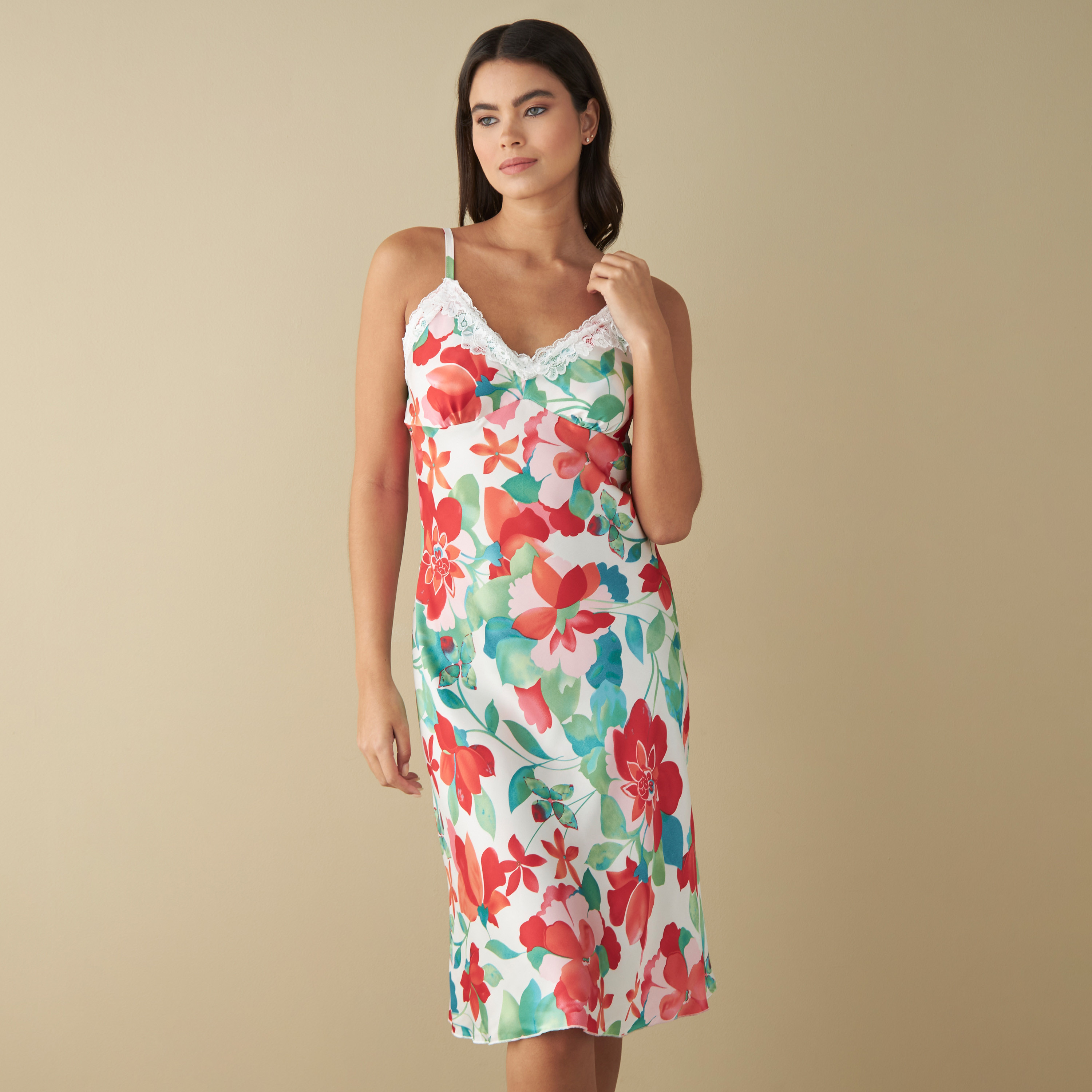 Floral print slip dress hotsell