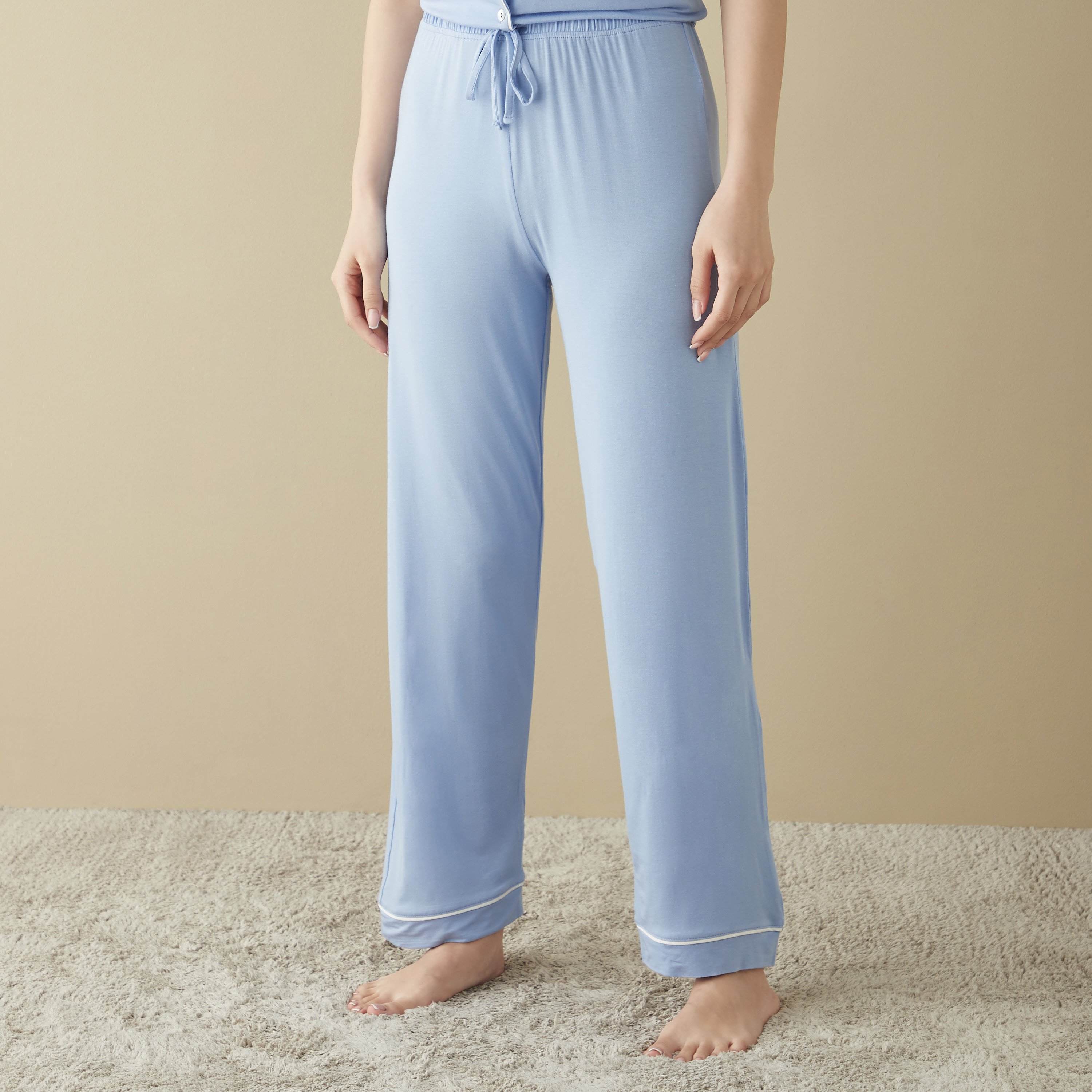 طقم بنطلون بيجاما وقميص بأكمام قصيرة-women-clothing-nightwear-pyjamas-longsets-image-3