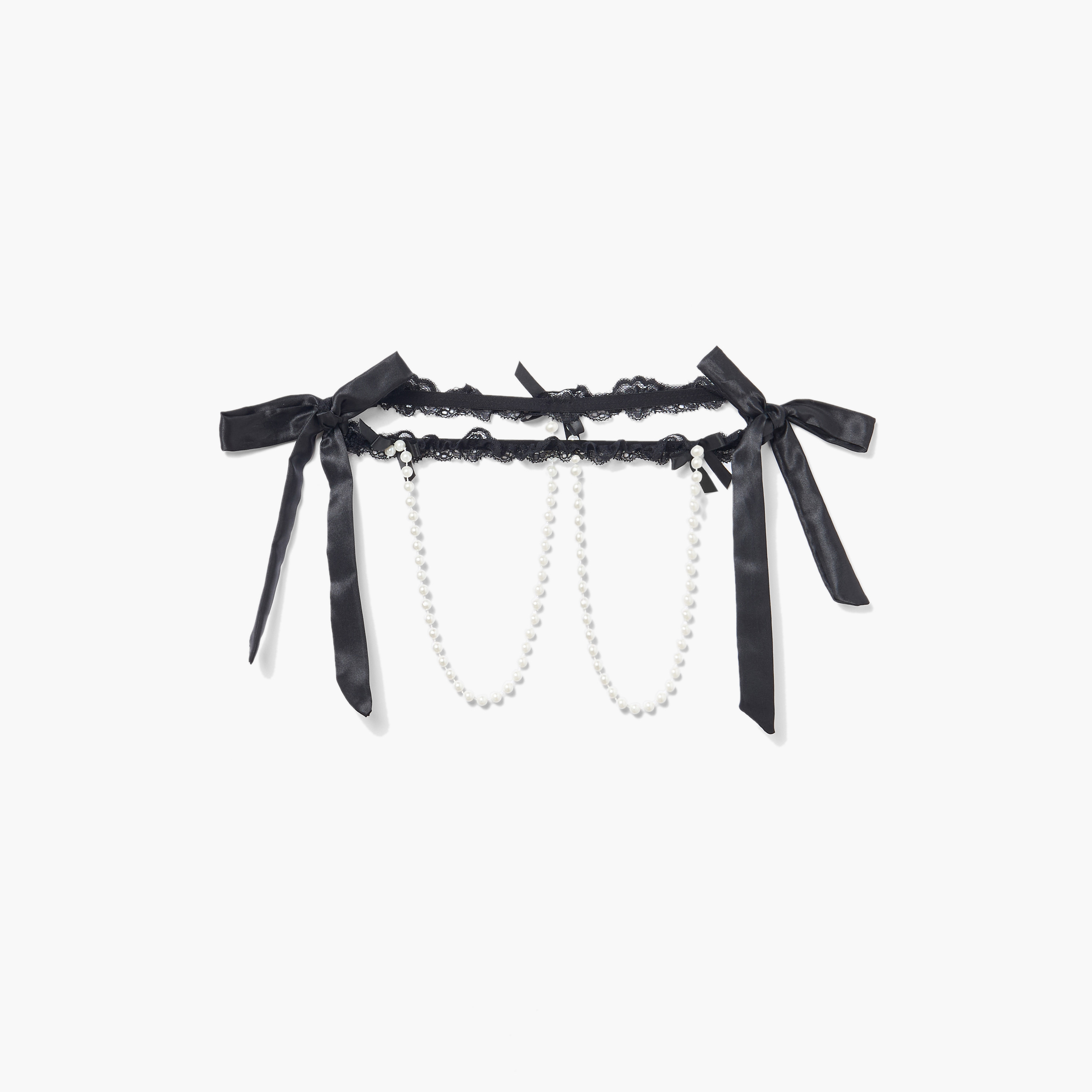 طقم إكسسوارات لانجري مزين بالخرز- قطعتين-women-clothing-lingerie-lingerieaccessories-image-2