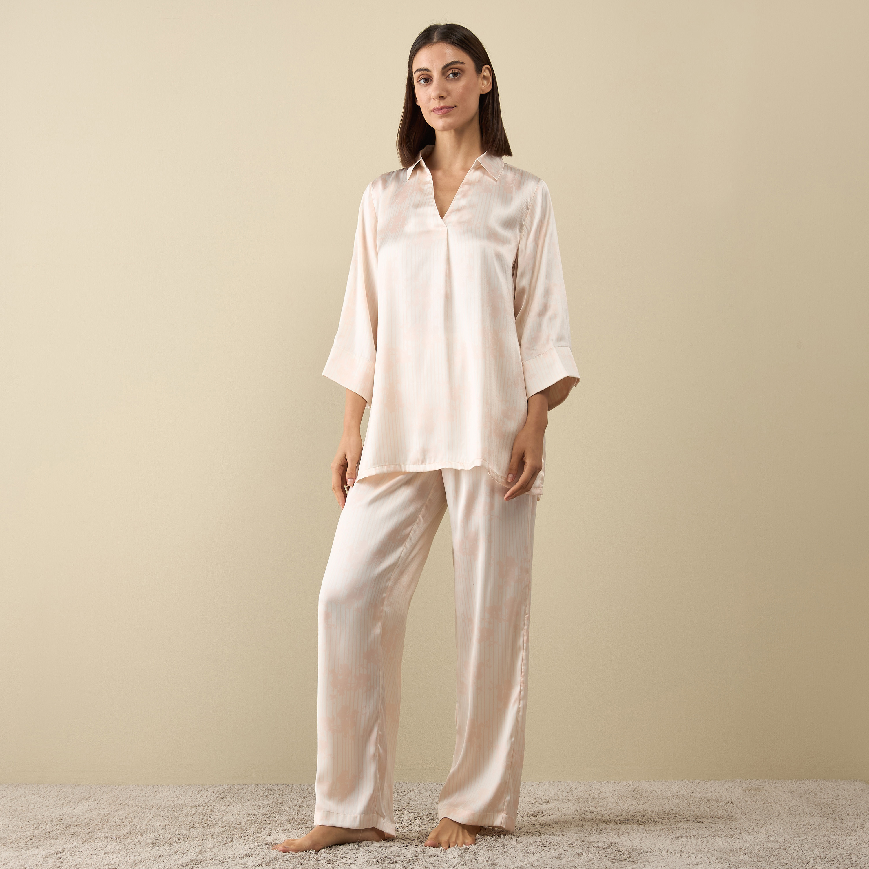 satin pyjama top
