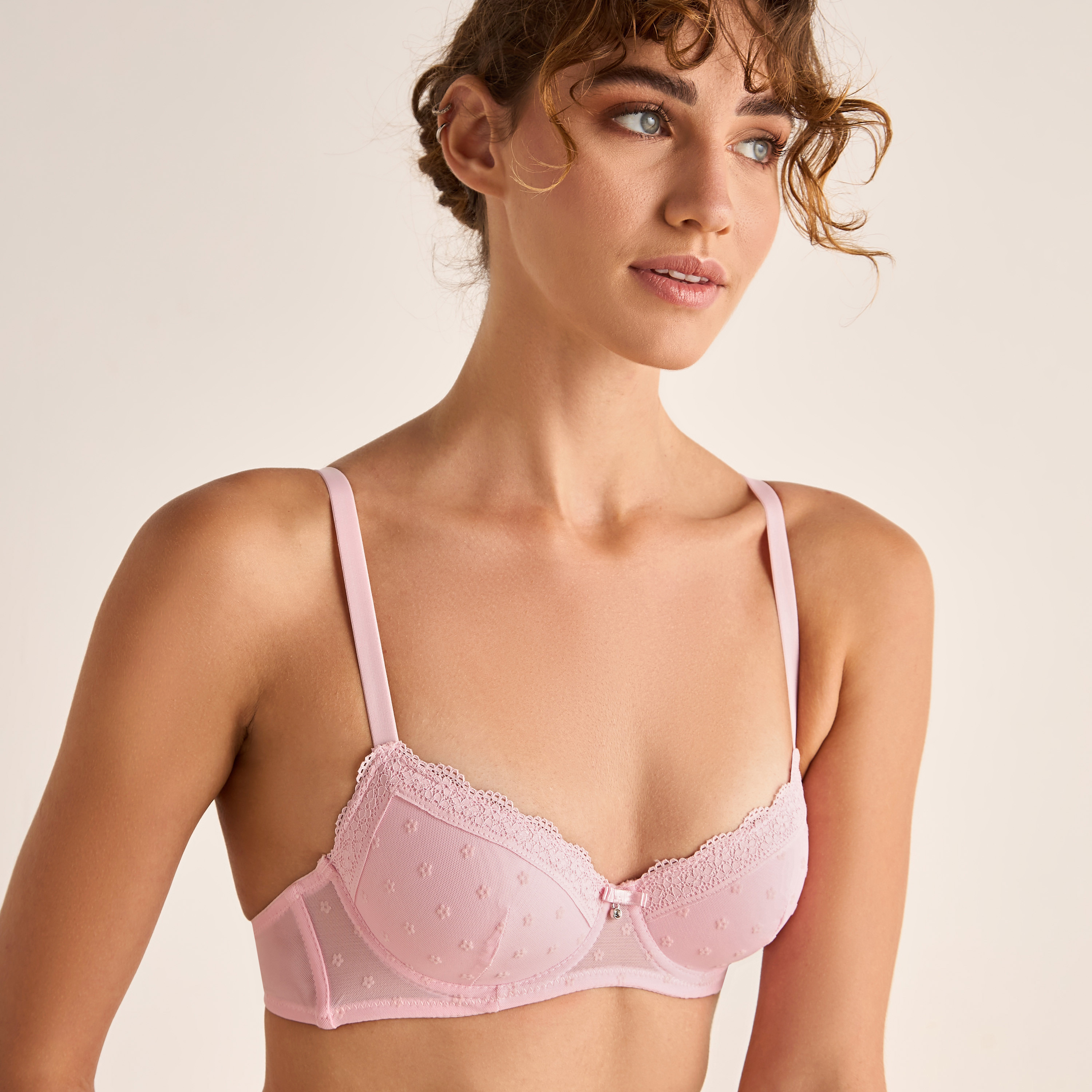 صدرية بالكونيت دانتيل بارزة الملمس مع تفاصيل فيونكة-women-clothing-lingerie-bras-image-6