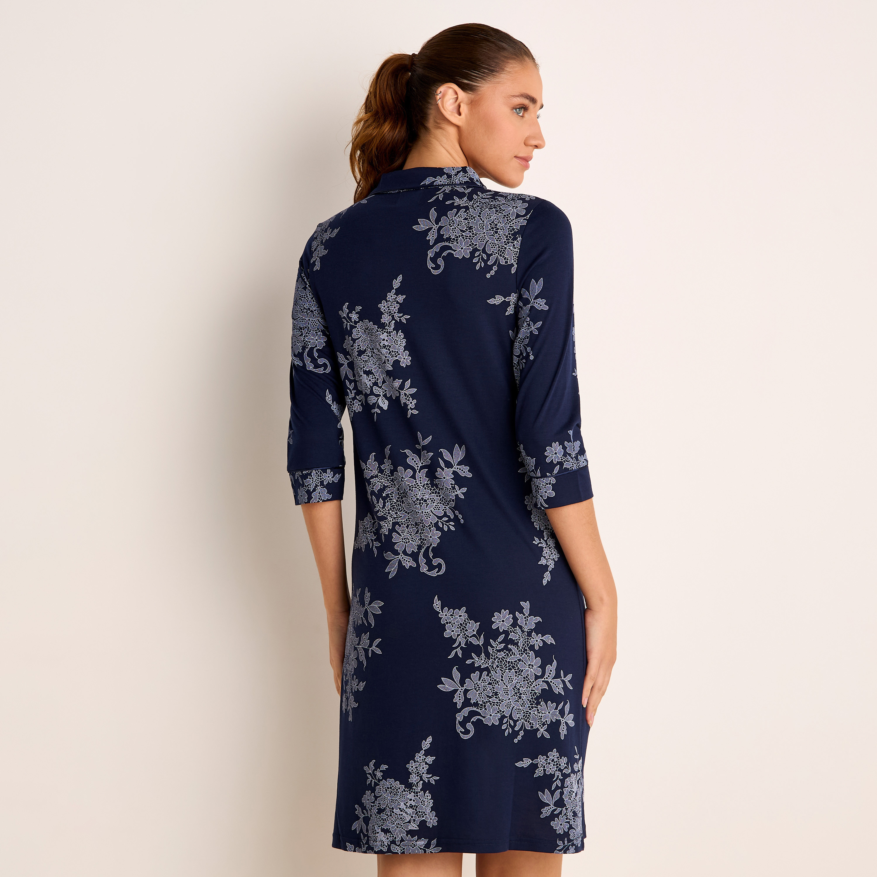 فستان قميص بأكمام 3/4 وطبعات-women-clothing-nightwear-nighties-image-3