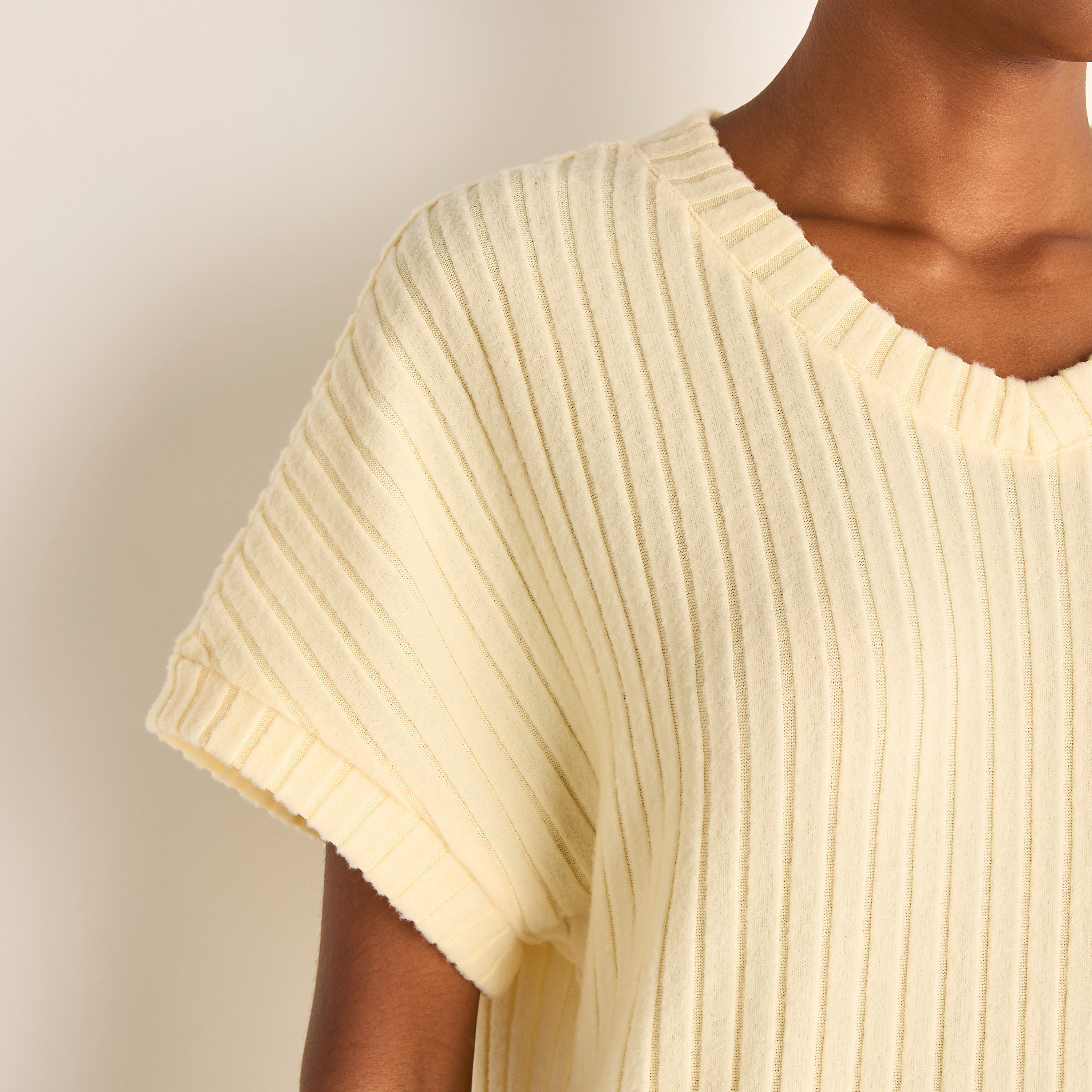 Ribbed V-neck Top and Elasticated Pyjama Set-women-clothing-nightwear-pyjamas-longsets-image-7