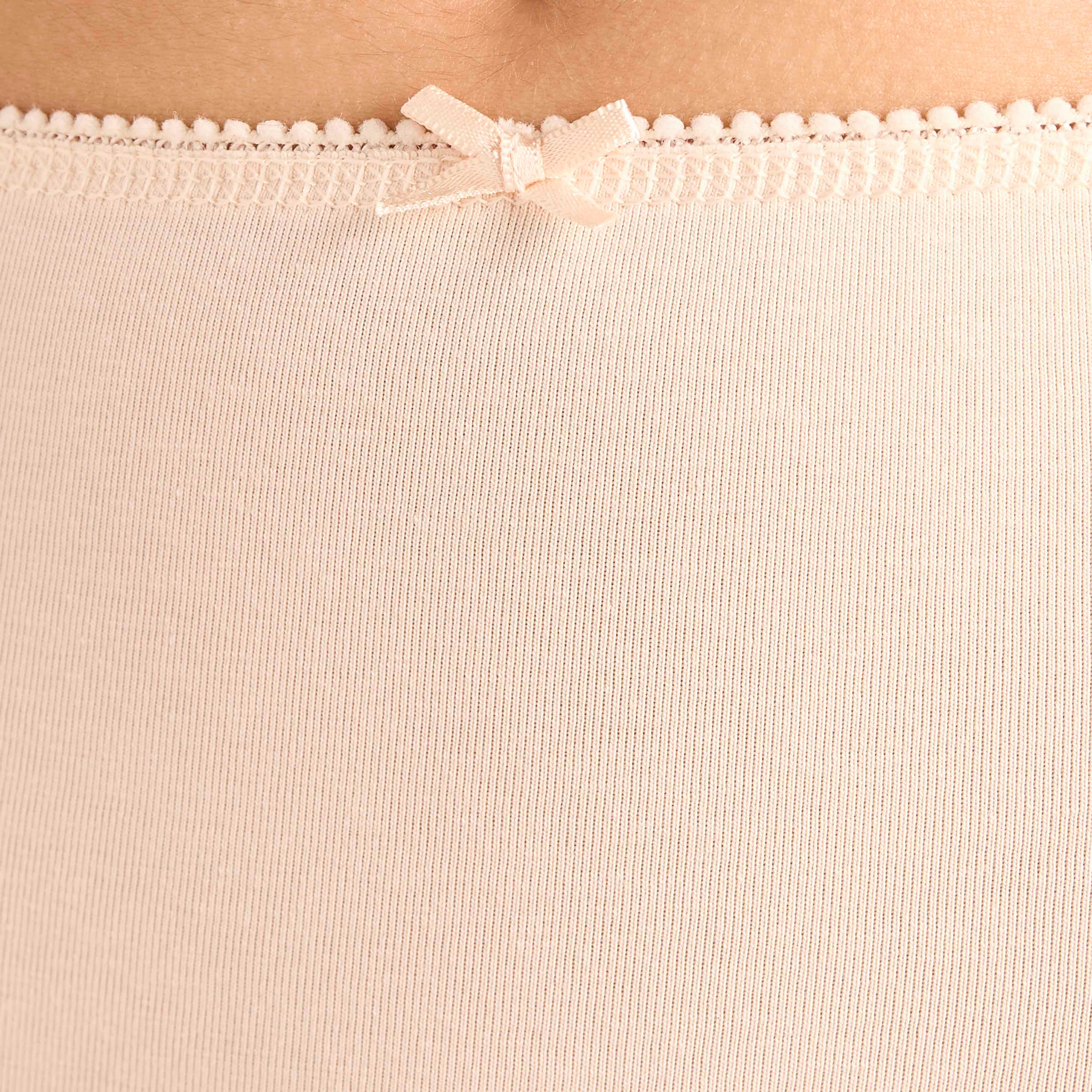 سراويل داخلية كاملة بتفاصيل فيونكة وخصر مطاطي - طقم من 5 أزواج-women-clothing-lingerie-panties-image-3