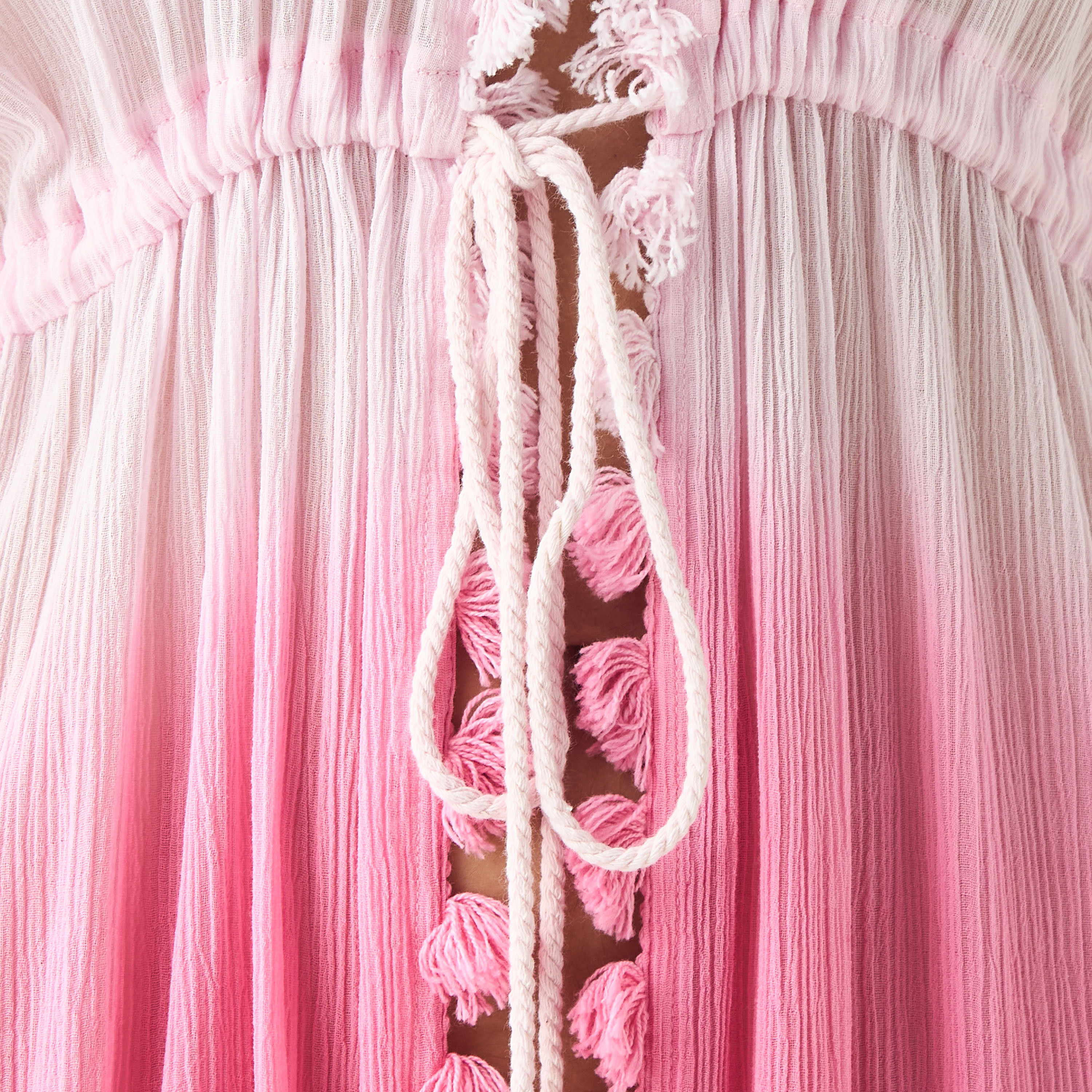 Pom Pom Detail Cover-Up with Tie-Ups-women-clothing-swimandbeach-beachwear-image-6
