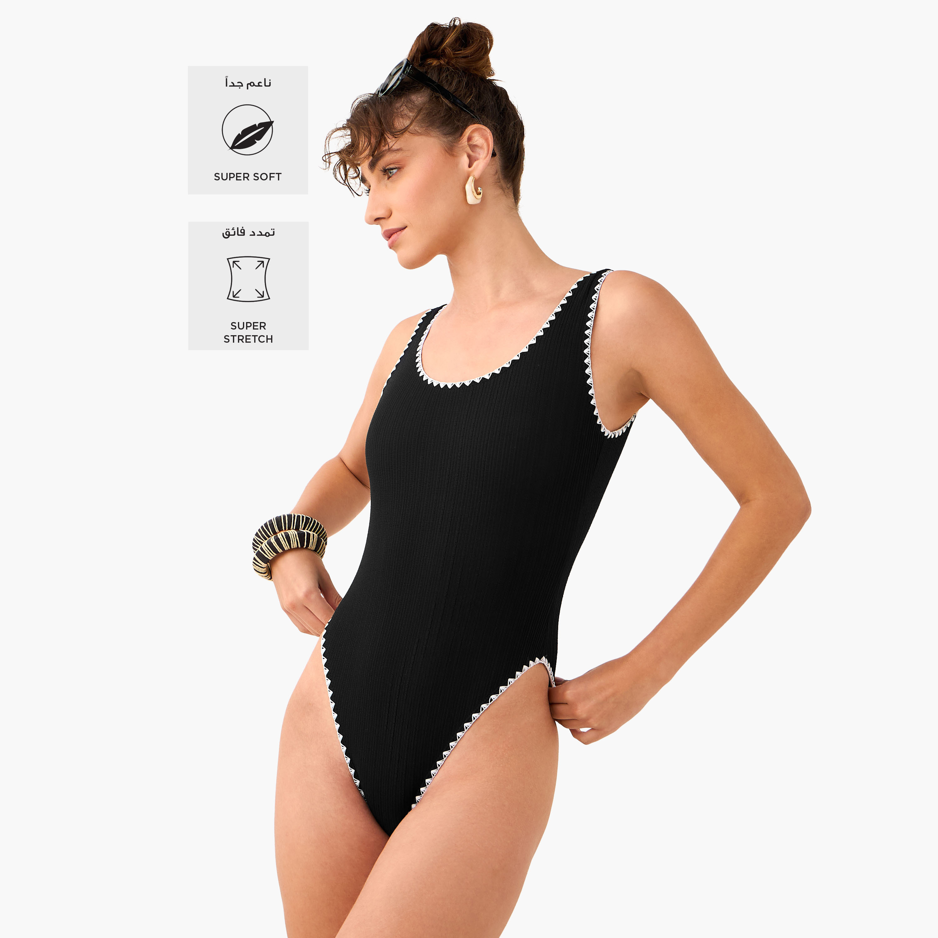Crochet Trim Swimsuit with Scoop Neck-women-clothing-swimandbeach-swimsuits-image-2