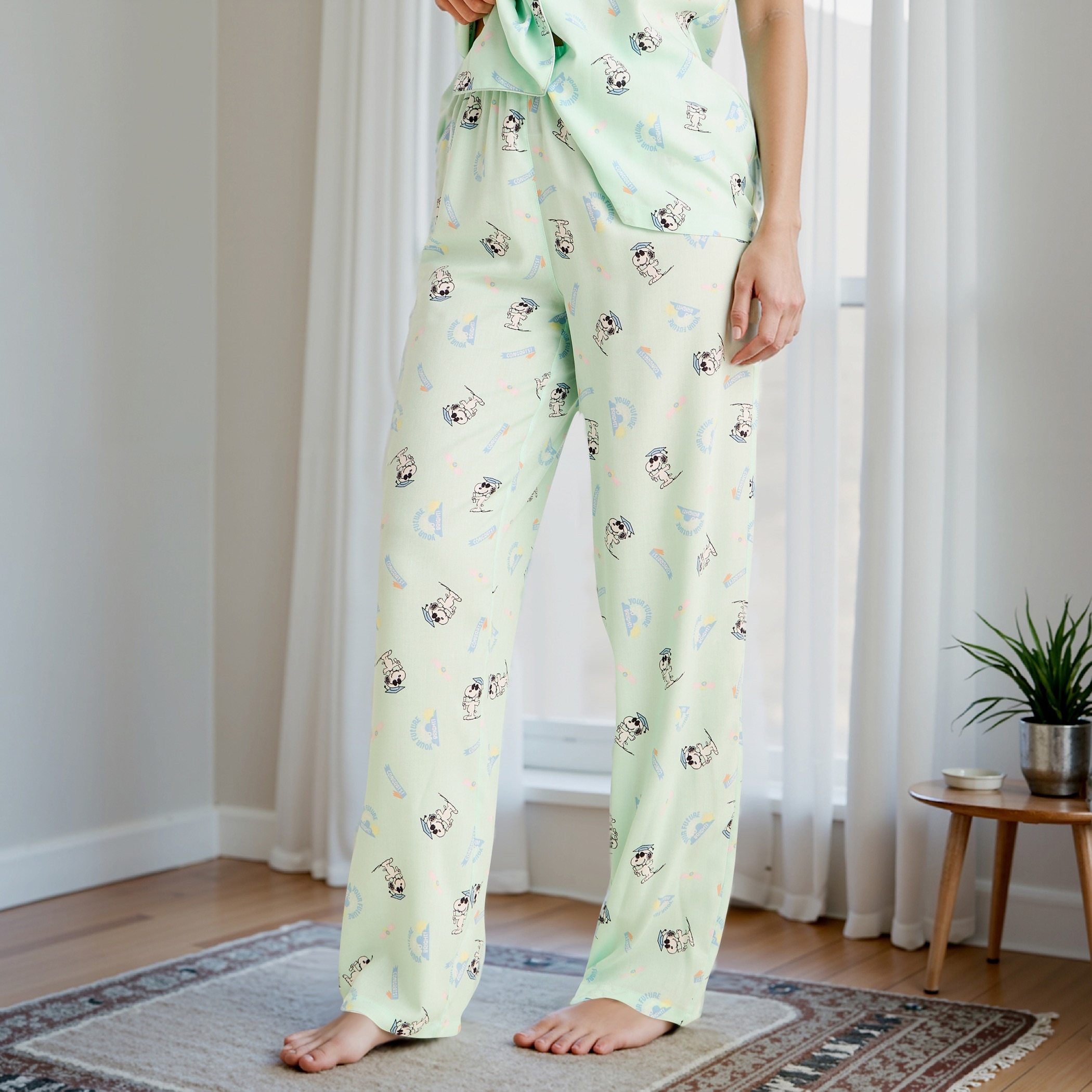 Snoopy Print Pyjama Set-women-clothing-nightwear-pyjamas-longsets-image-3