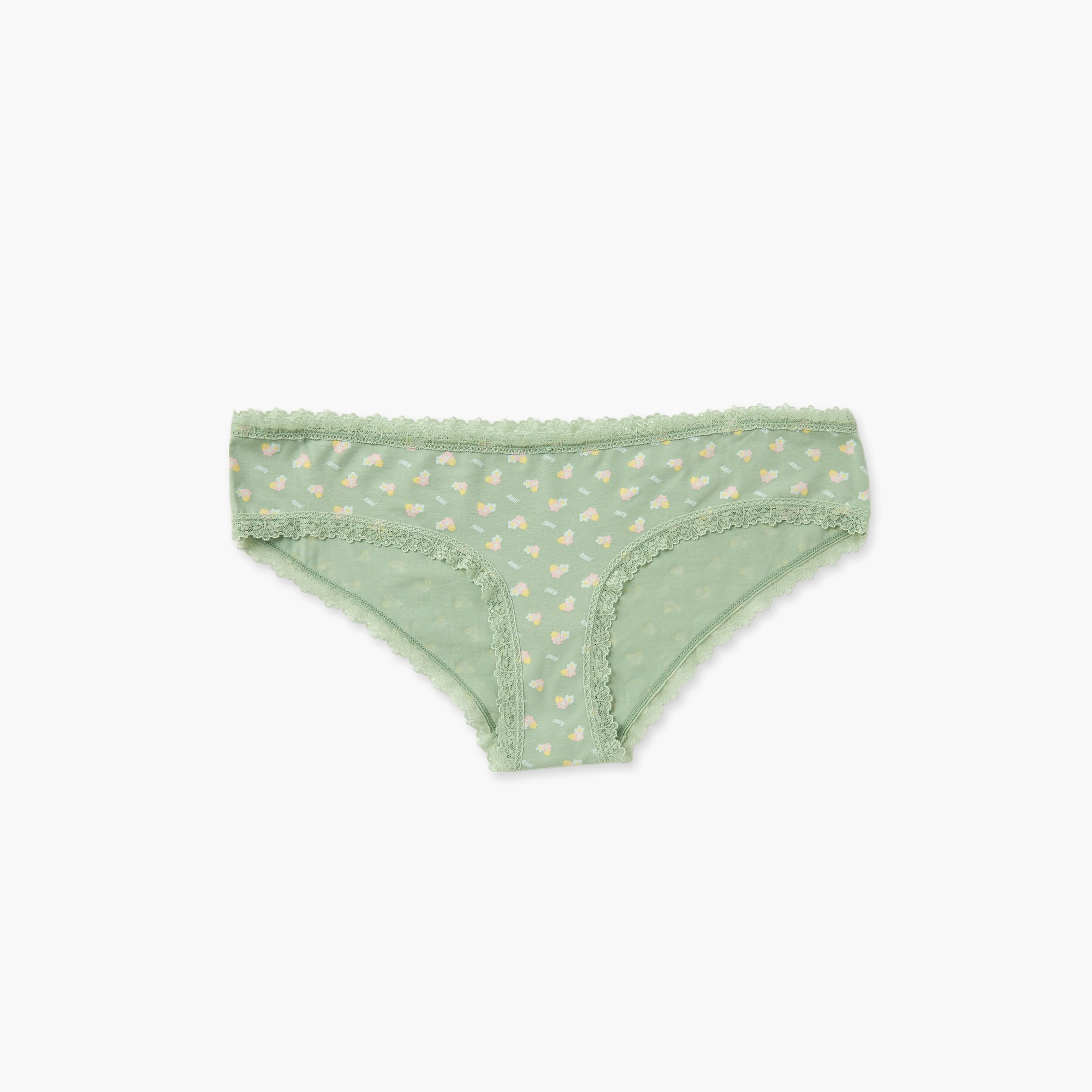 All-Over Floral Print Bikini Briefs with Elasticated Waistband-women-clothing-lingerie-panties-image-1