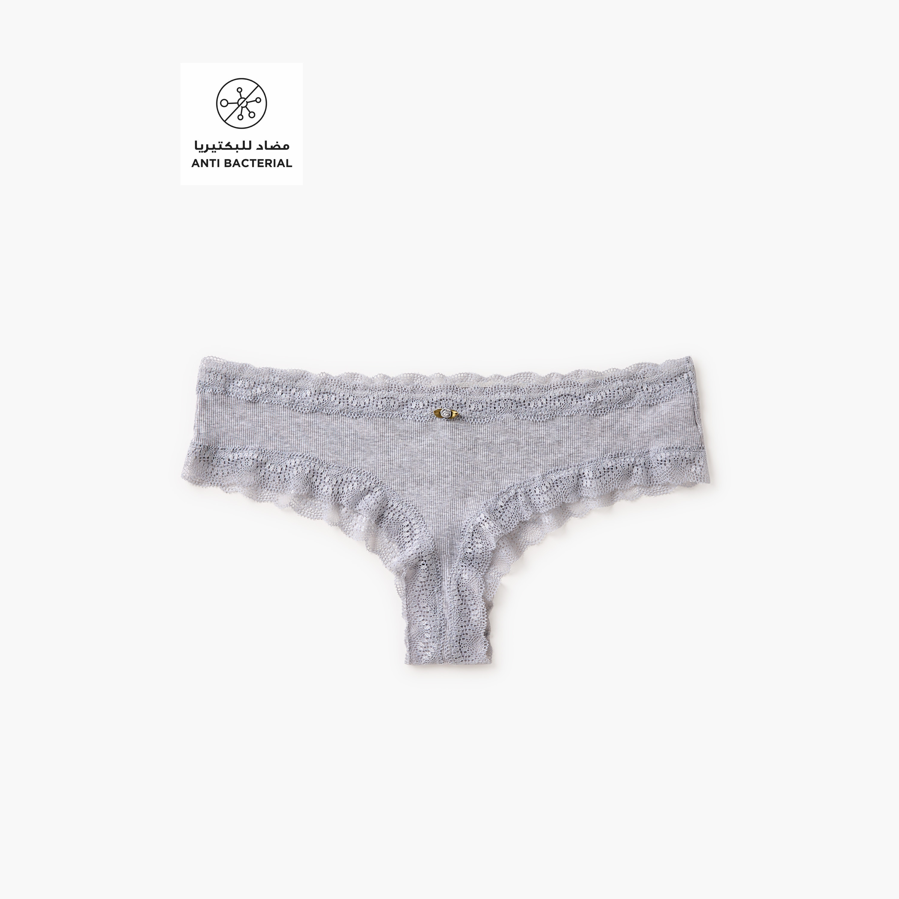 Set of 2 - Lace Trim Ribbed Briefs-women-clothing-lingerie-panties-image-2