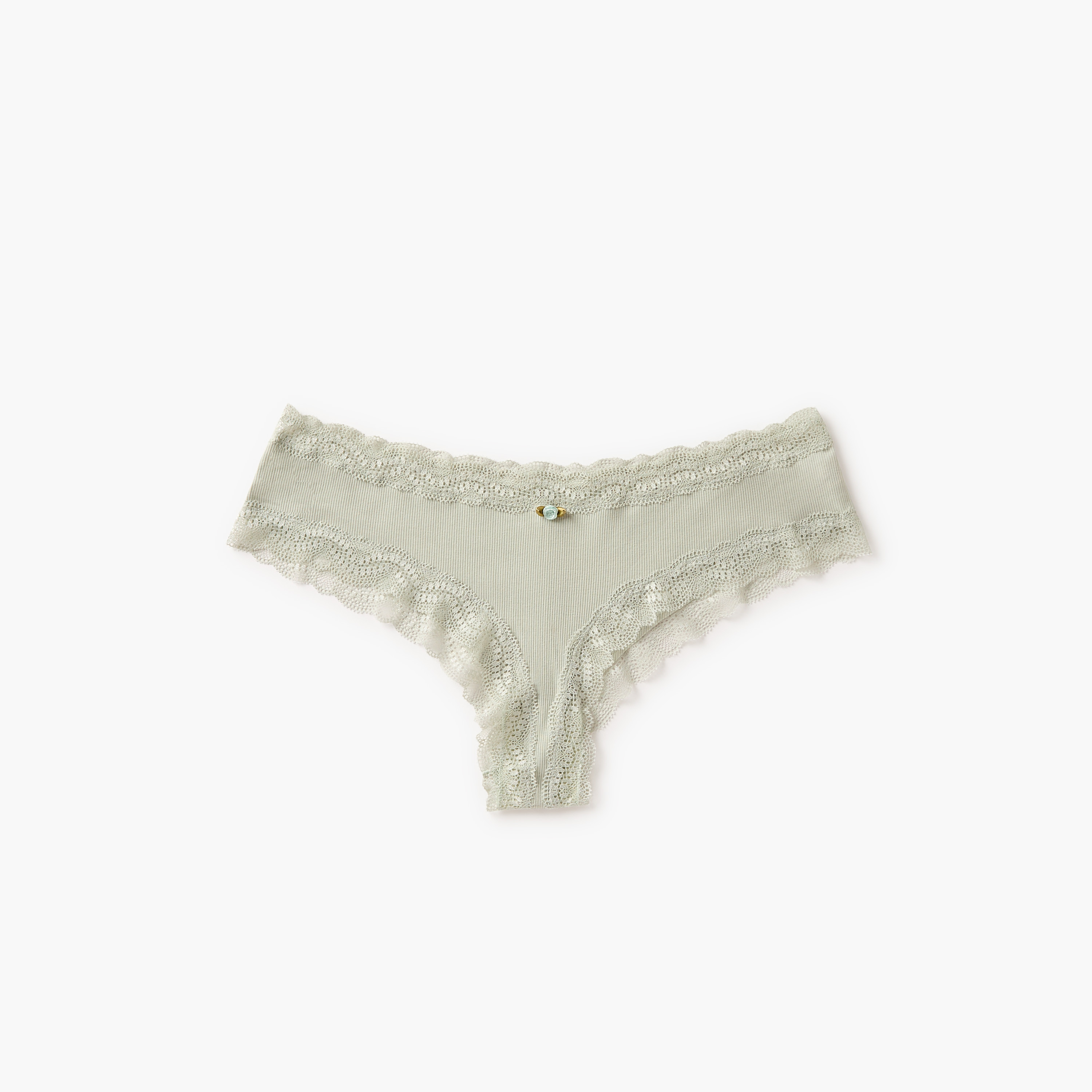 Set of 2 - Lace Trim Ribbed Briefs-women-clothing-lingerie-panties-image-3