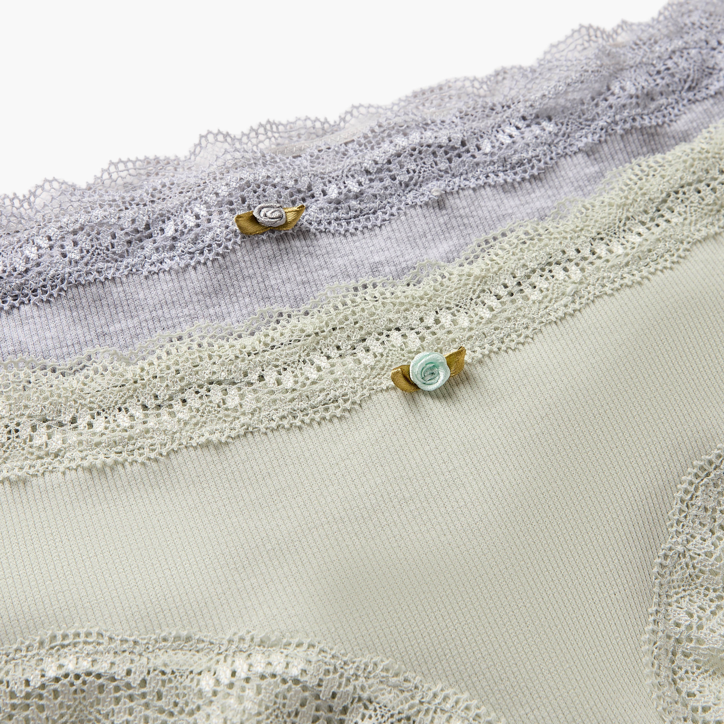 Set of 2 - Lace Trim Ribbed Briefs-women-clothing-lingerie-panties-image-4