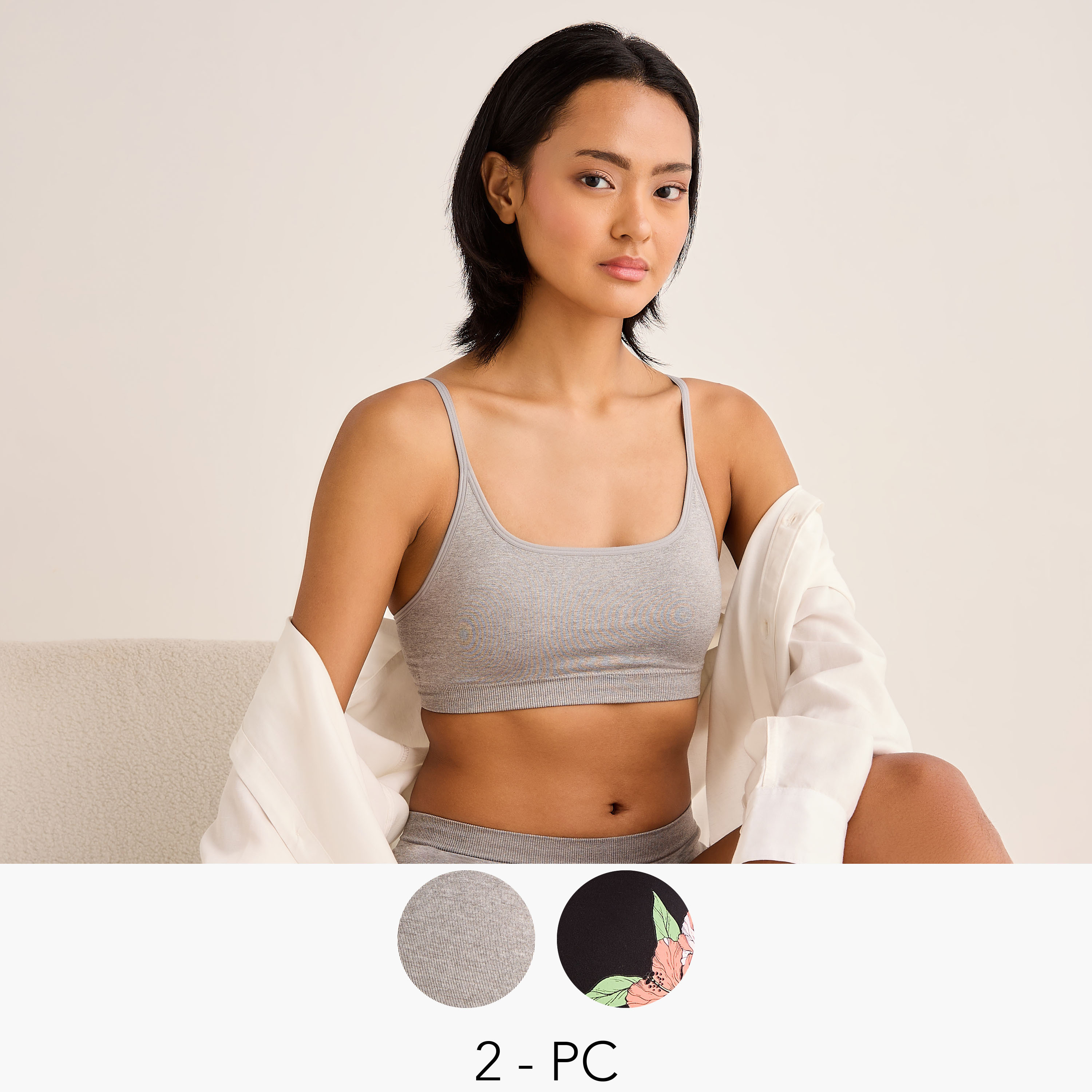 Set of 2 - Assorted Seamless Bra-women-clothing-lingerie-bras-image-1