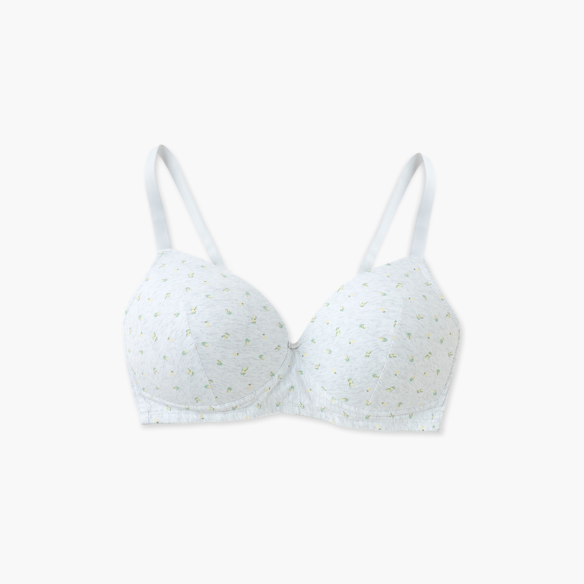 All-Over Floral Print Non-Wired Bra with Hook and Eye Closure-women-clothing-lingerie-bras-image-1