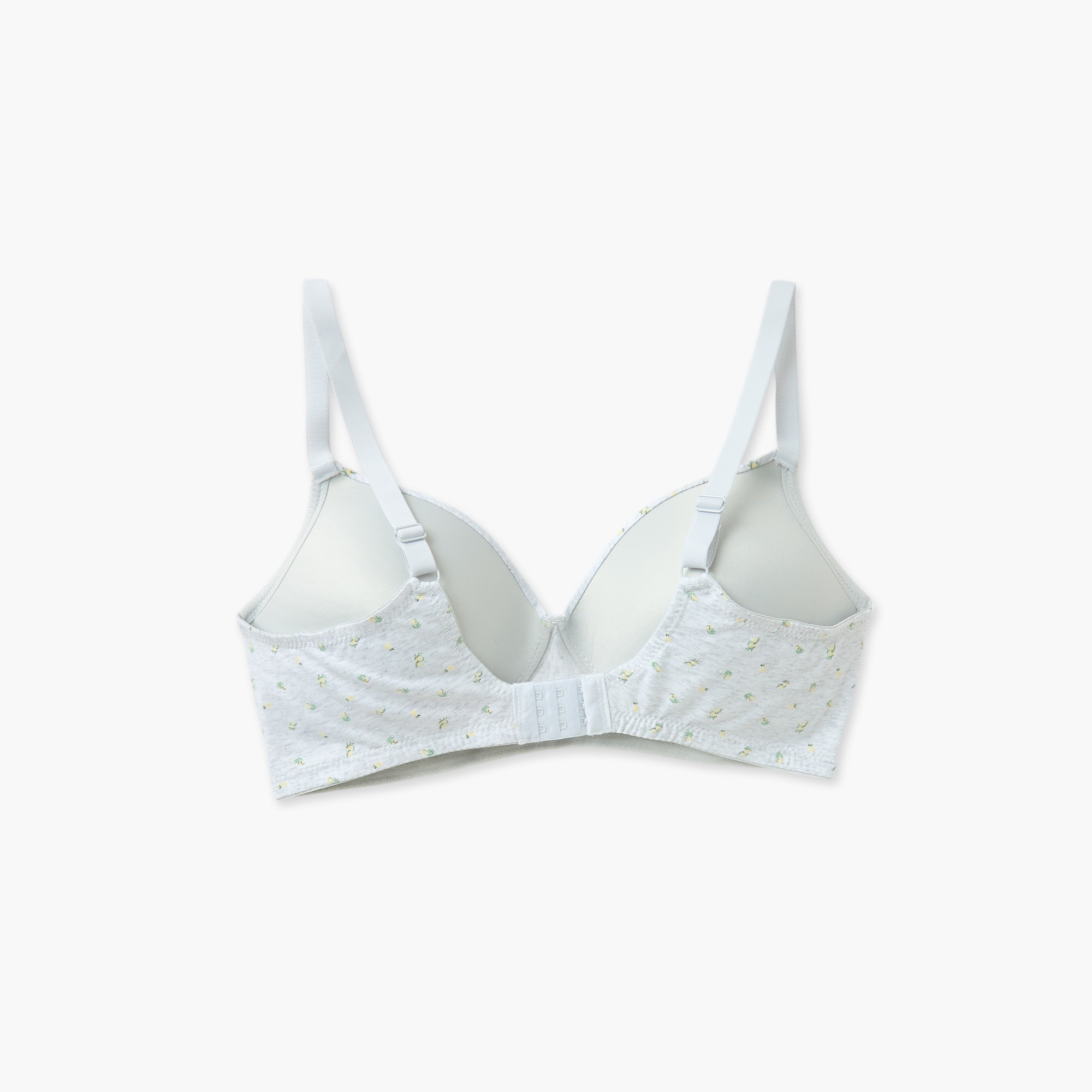 All-Over Floral Print Non-Wired Bra with Hook and Eye Closure-women-clothing-lingerie-bras-image-3